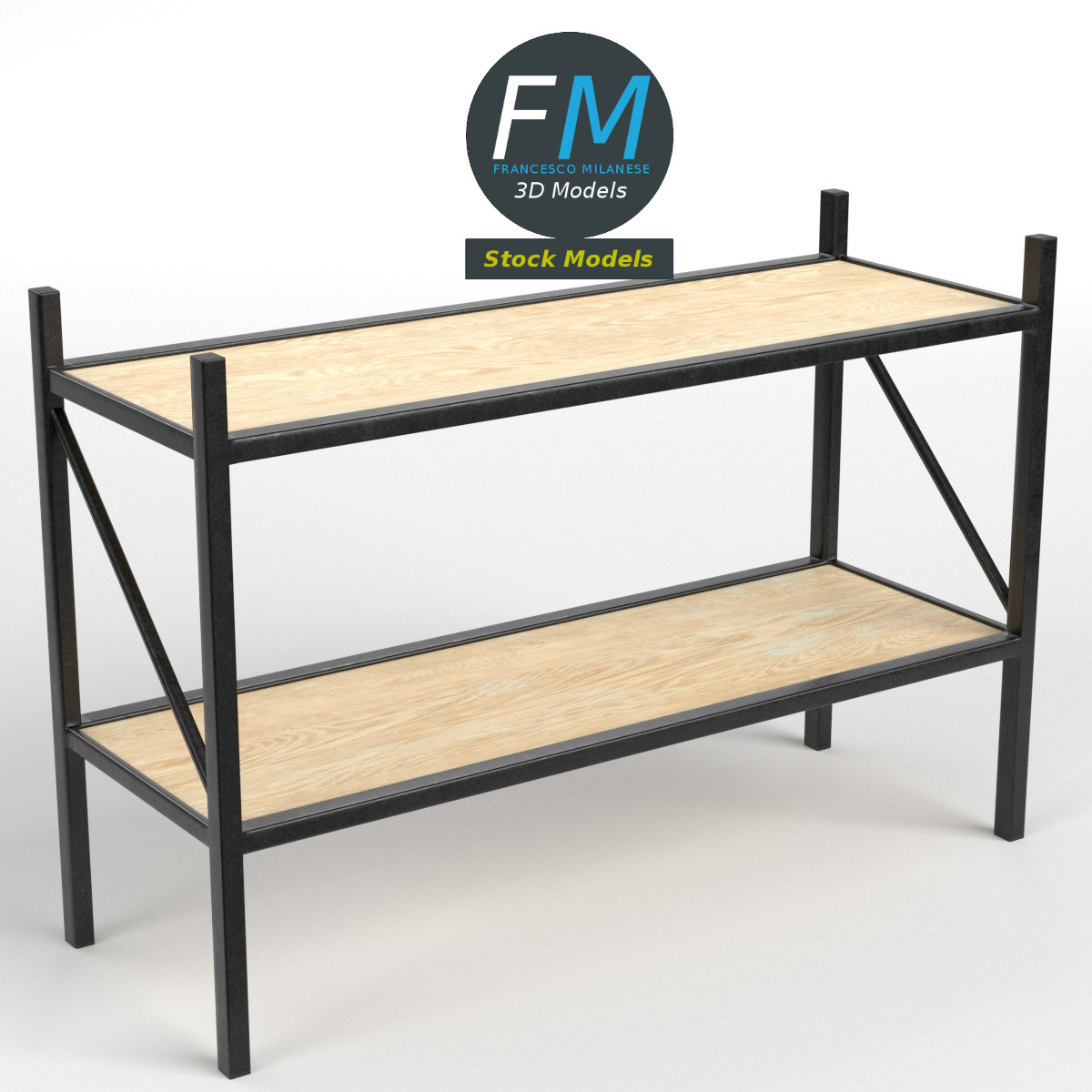 3D-Modell - Kleines Lagerregal - 01