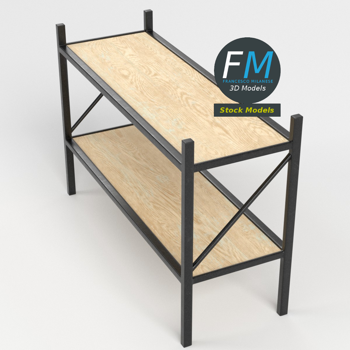 3D-Modell - Kleines Lagerregal - 02