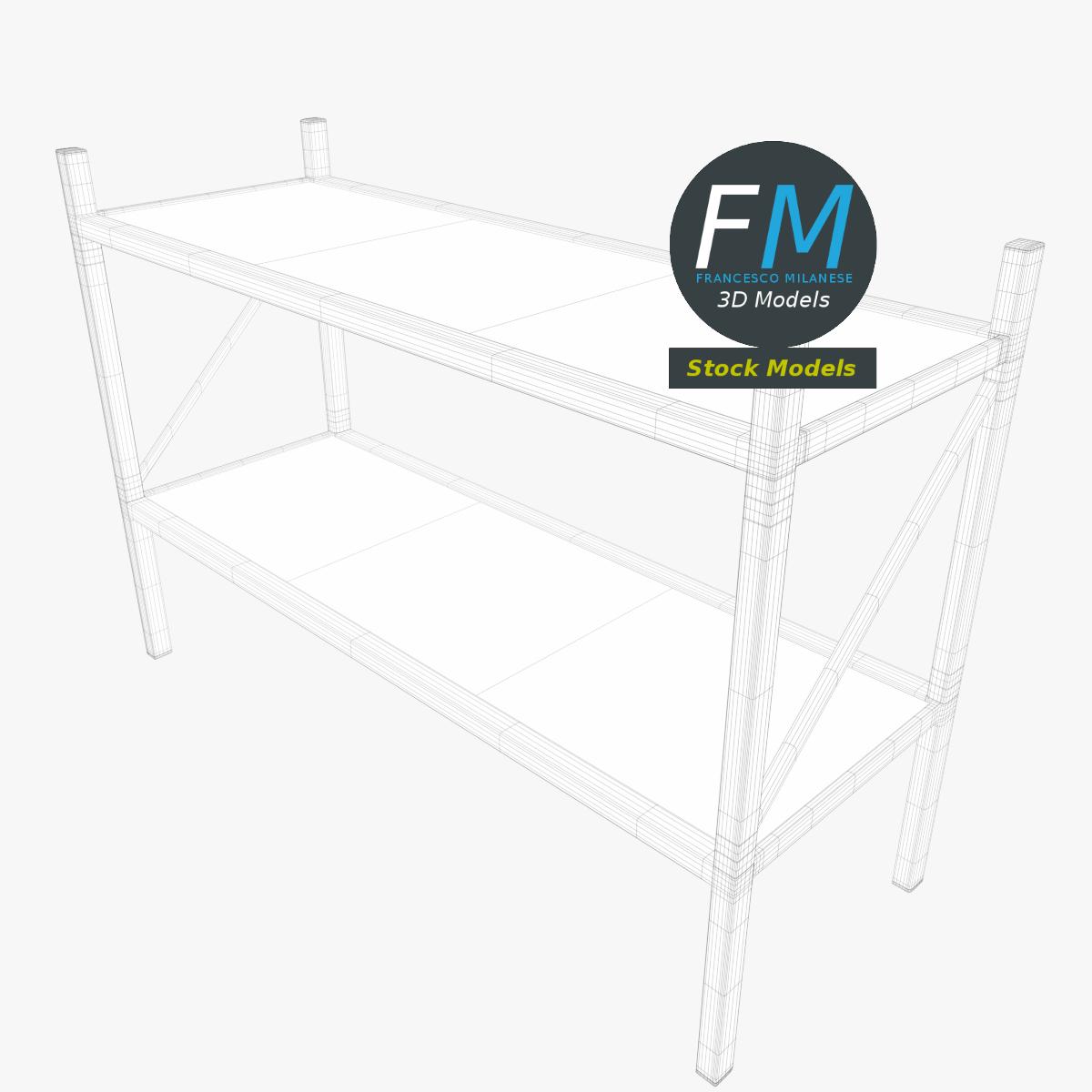 3D-Modell - Kleines Lagerregal - 07