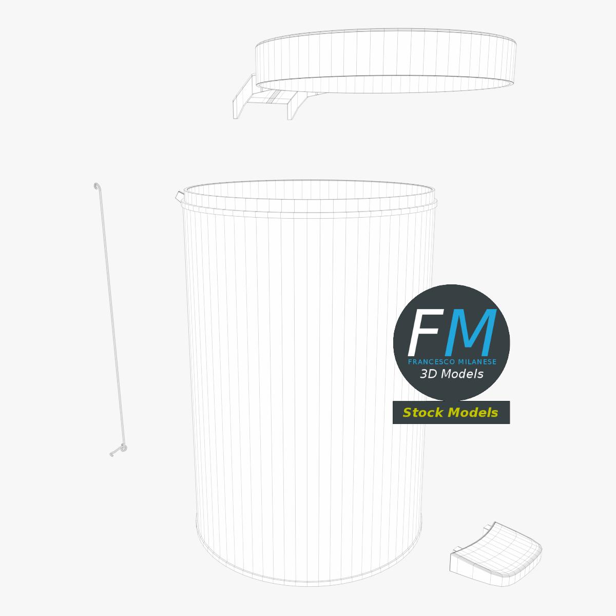 3D-Modell - Kleiner Treteimer - 08