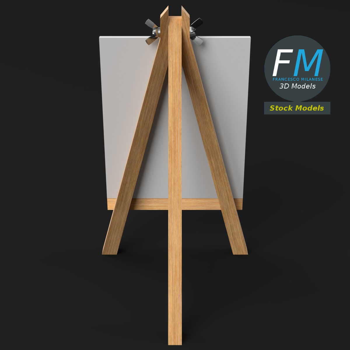 3D-Modell - Kleine Künstlerstaffelei - 05