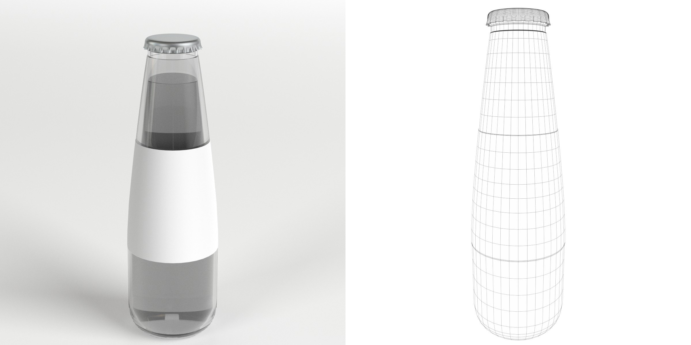 3D-Modell - Kleine Aperitifflasche