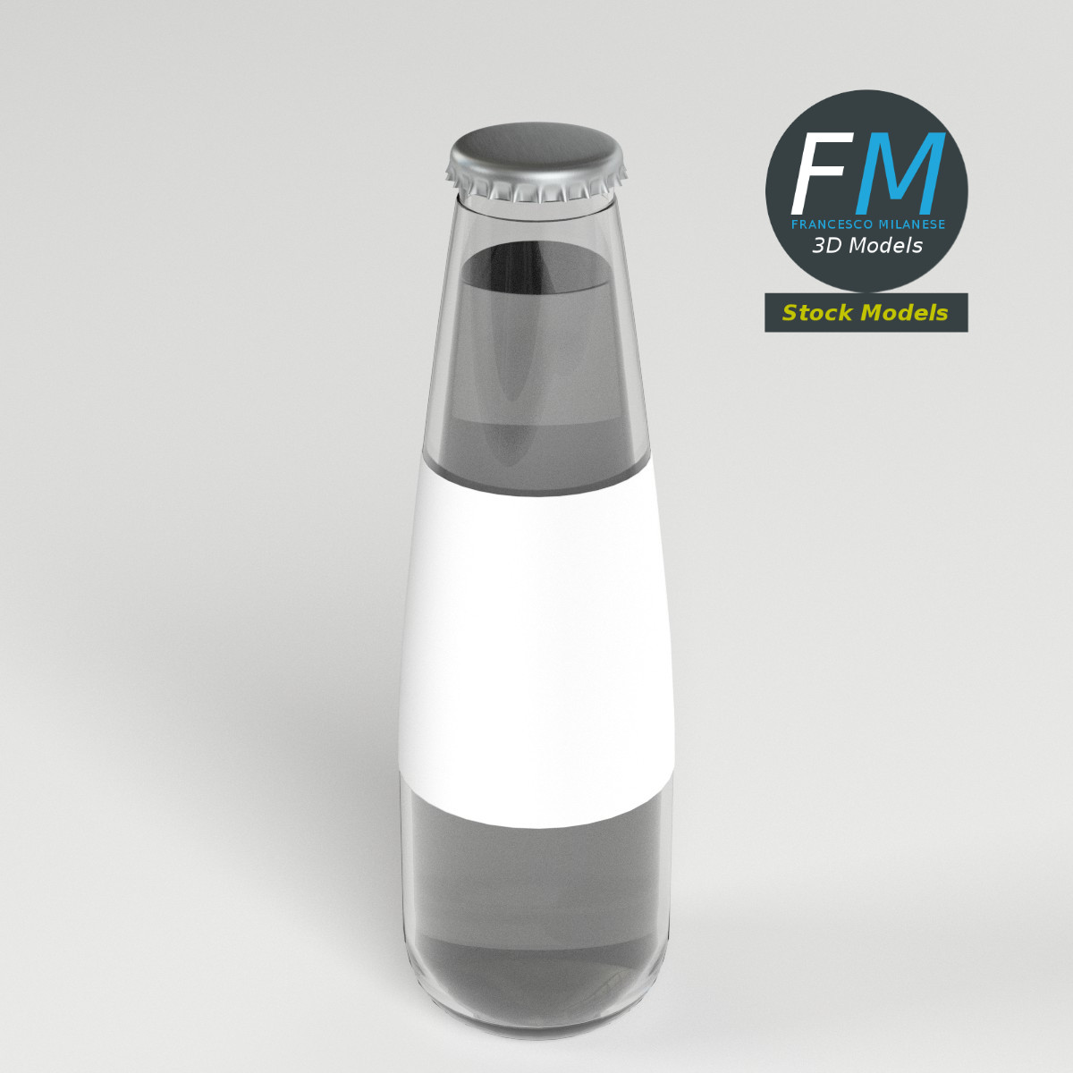 3D-Modell - Kleine Aperitifflasche - 02