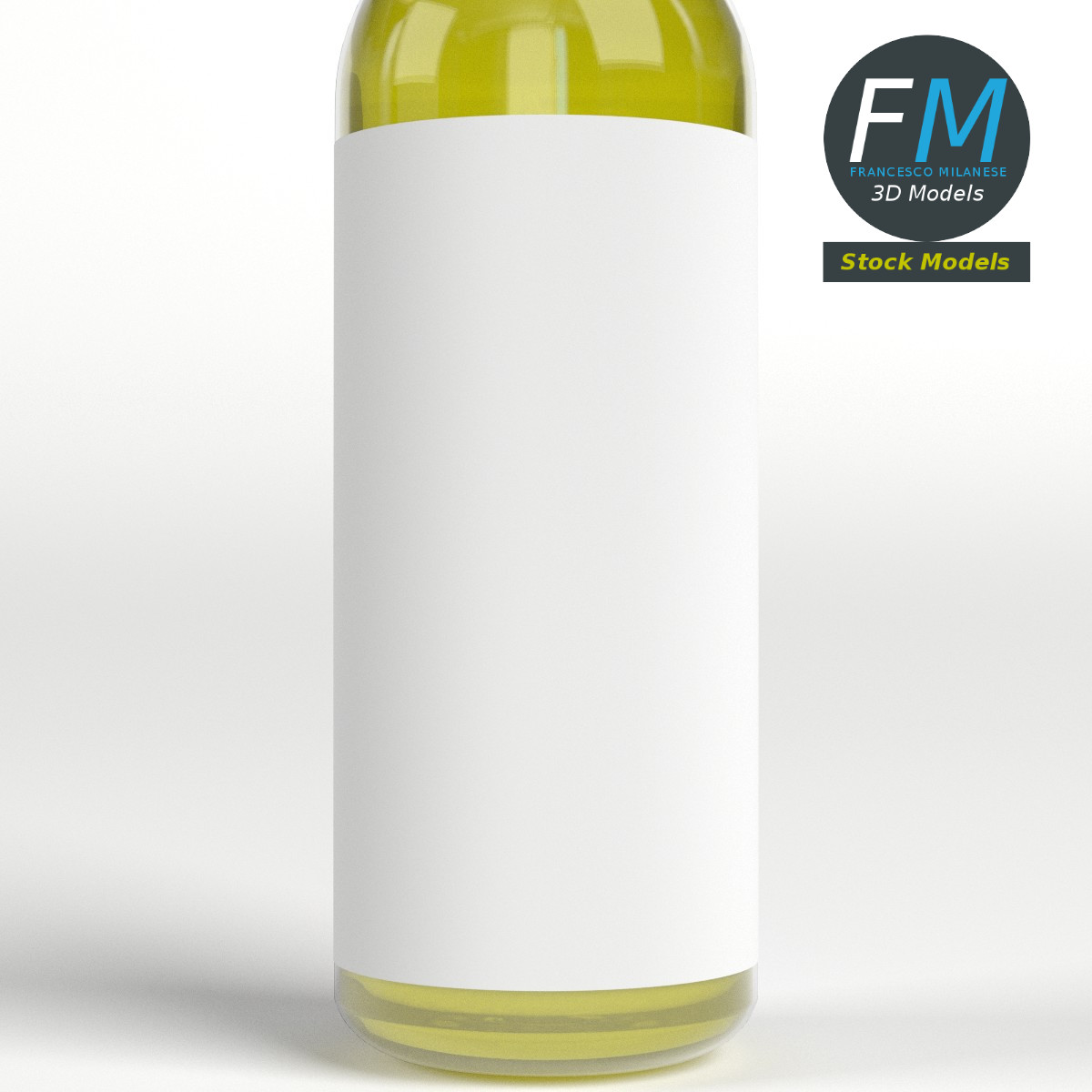 3D-Modell - Kleine Bierflasche - 04