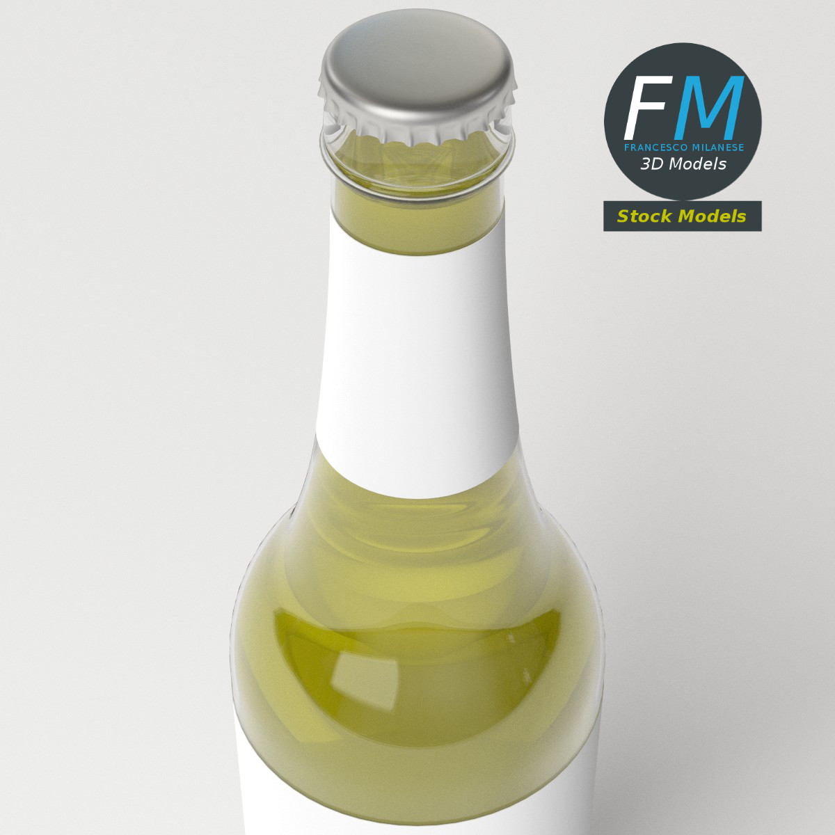 3D-Modell - Kleine Bierflasche - 05