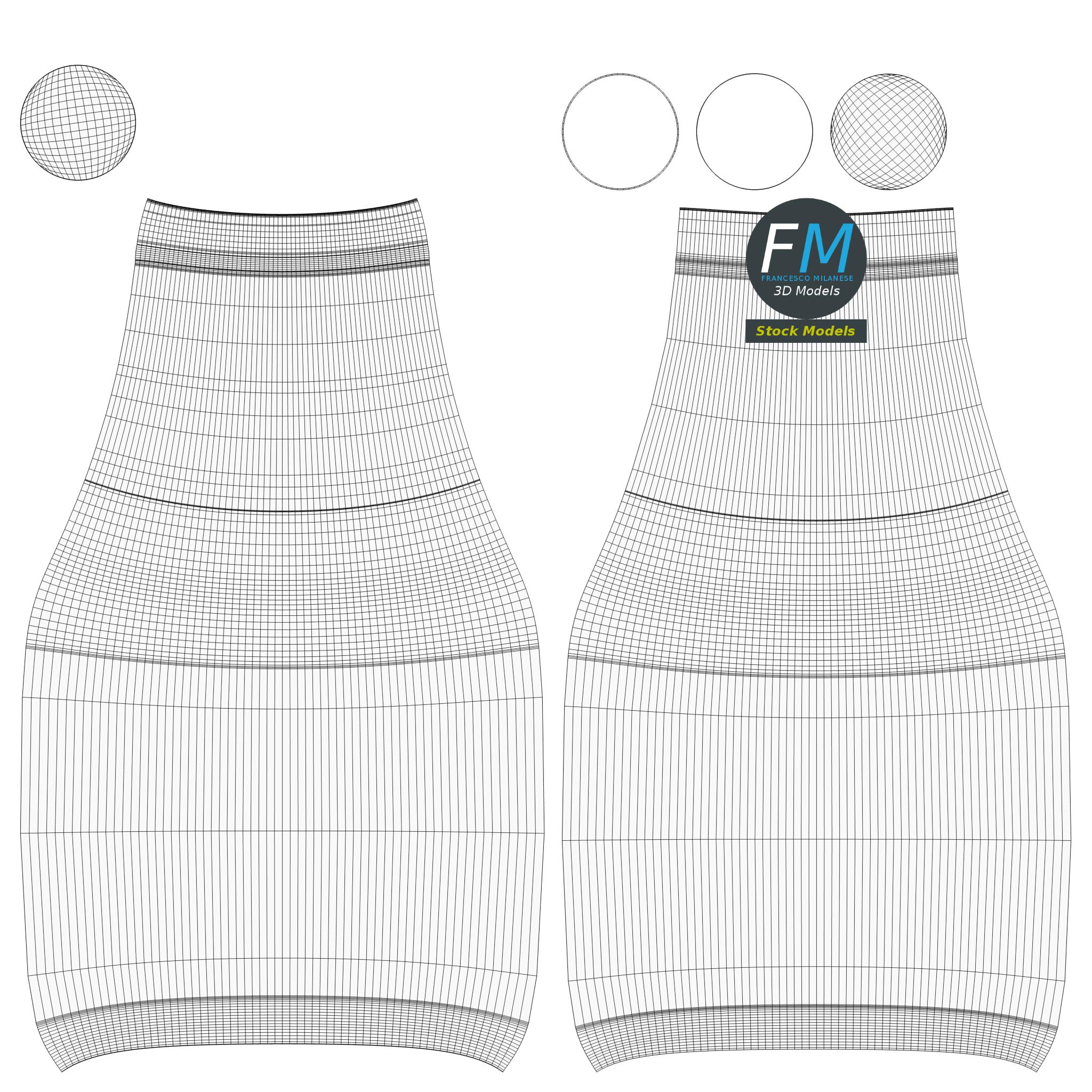 3D-Modell - Kleine Bierflasche - 11