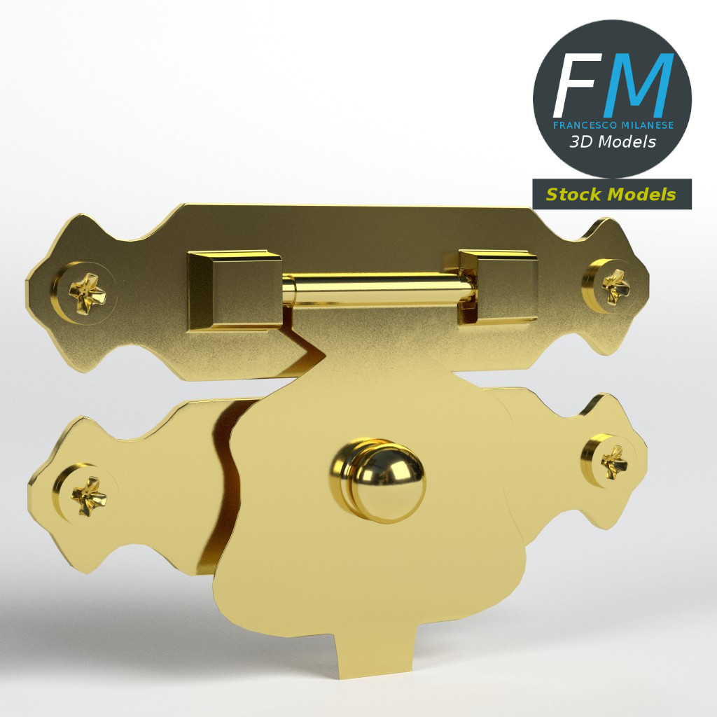 3D-Modell - Kleiner Truhenverschluss - 01