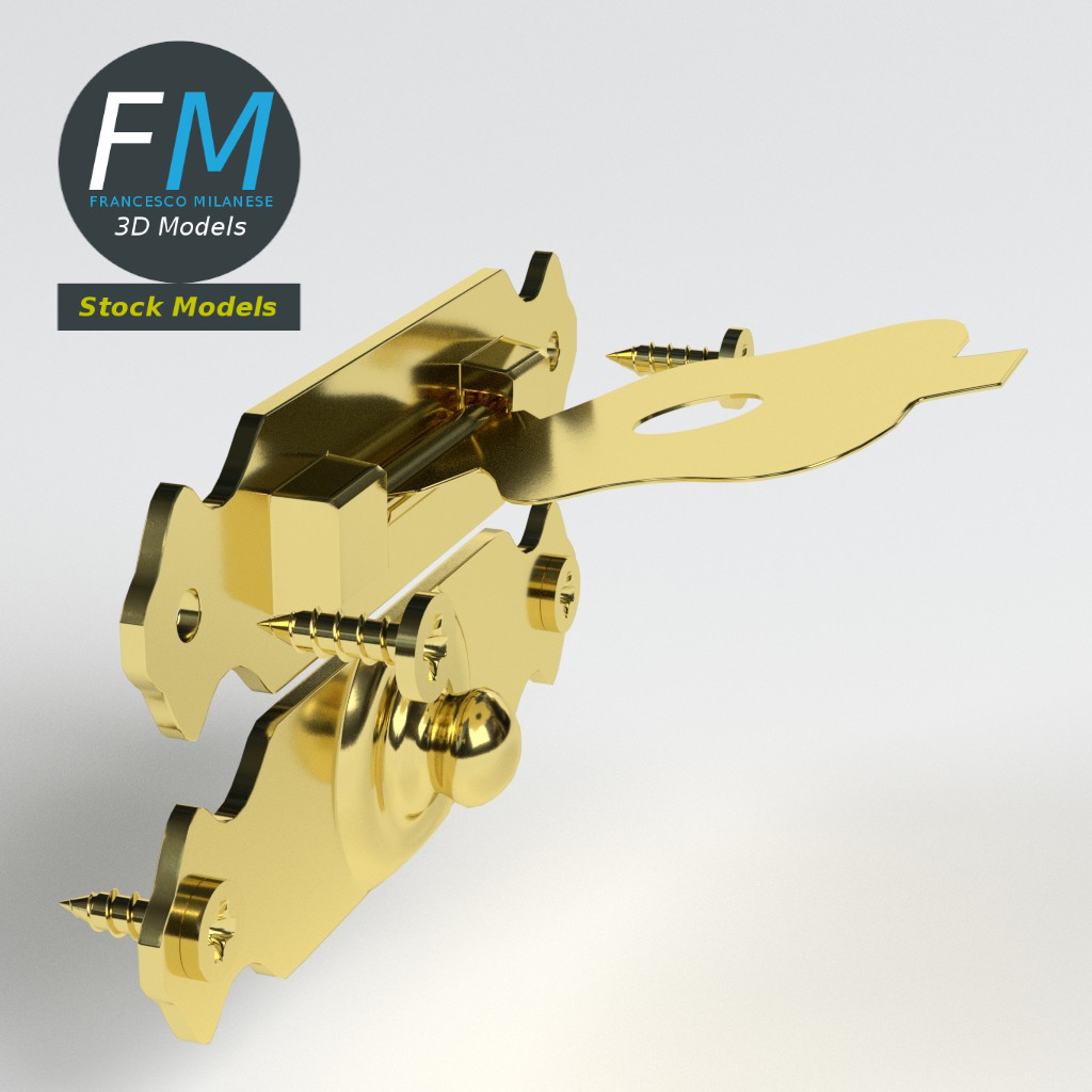 3D-Modell - Kleiner Truhenverschluss - 04