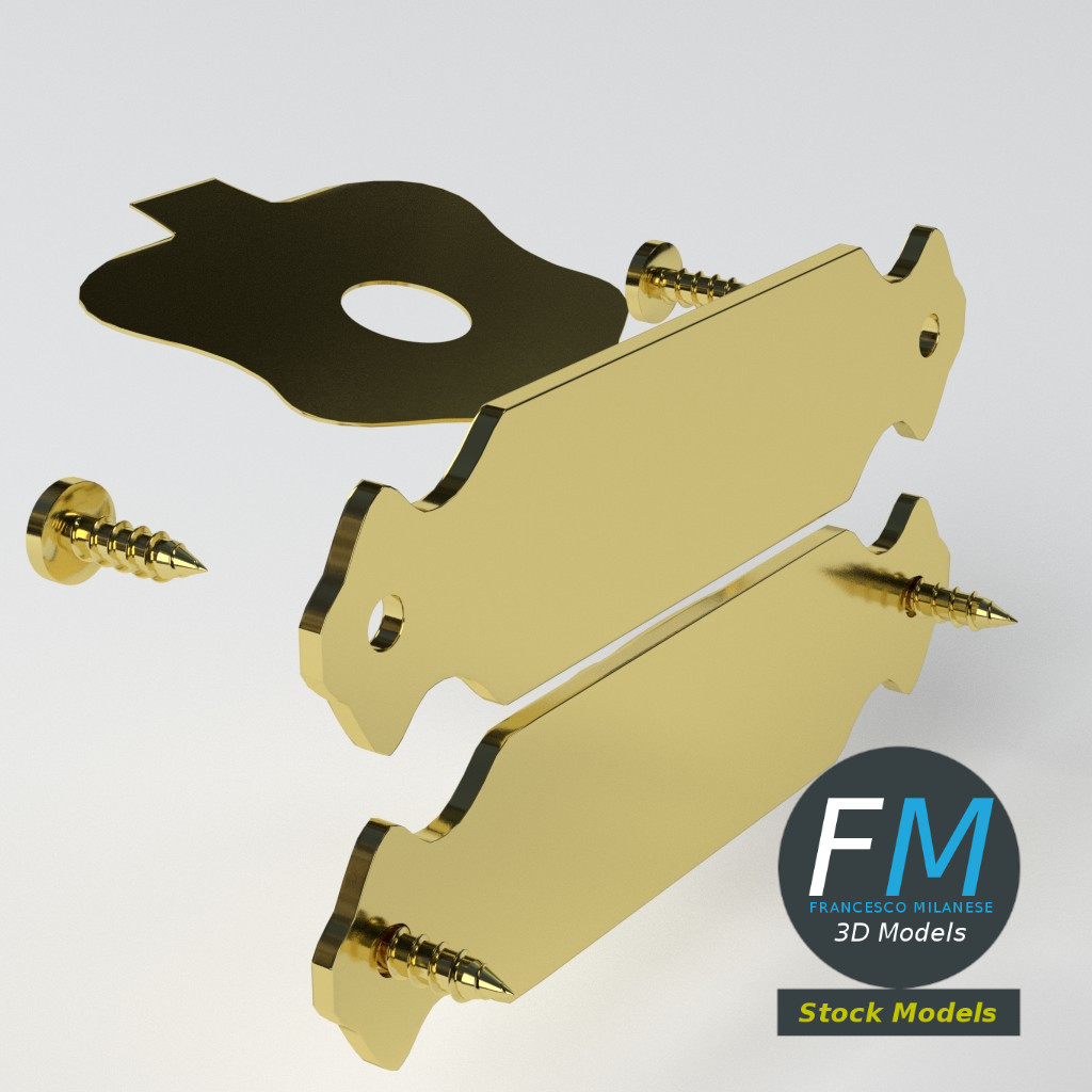 3D-Modell - Kleiner Truhenverschluss - 05