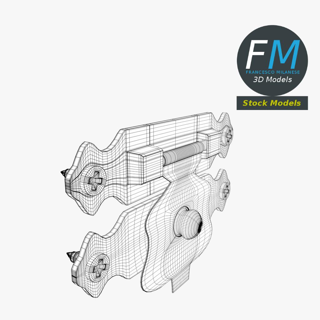 3D-Modell - Kleiner Truhenverschluss - 07