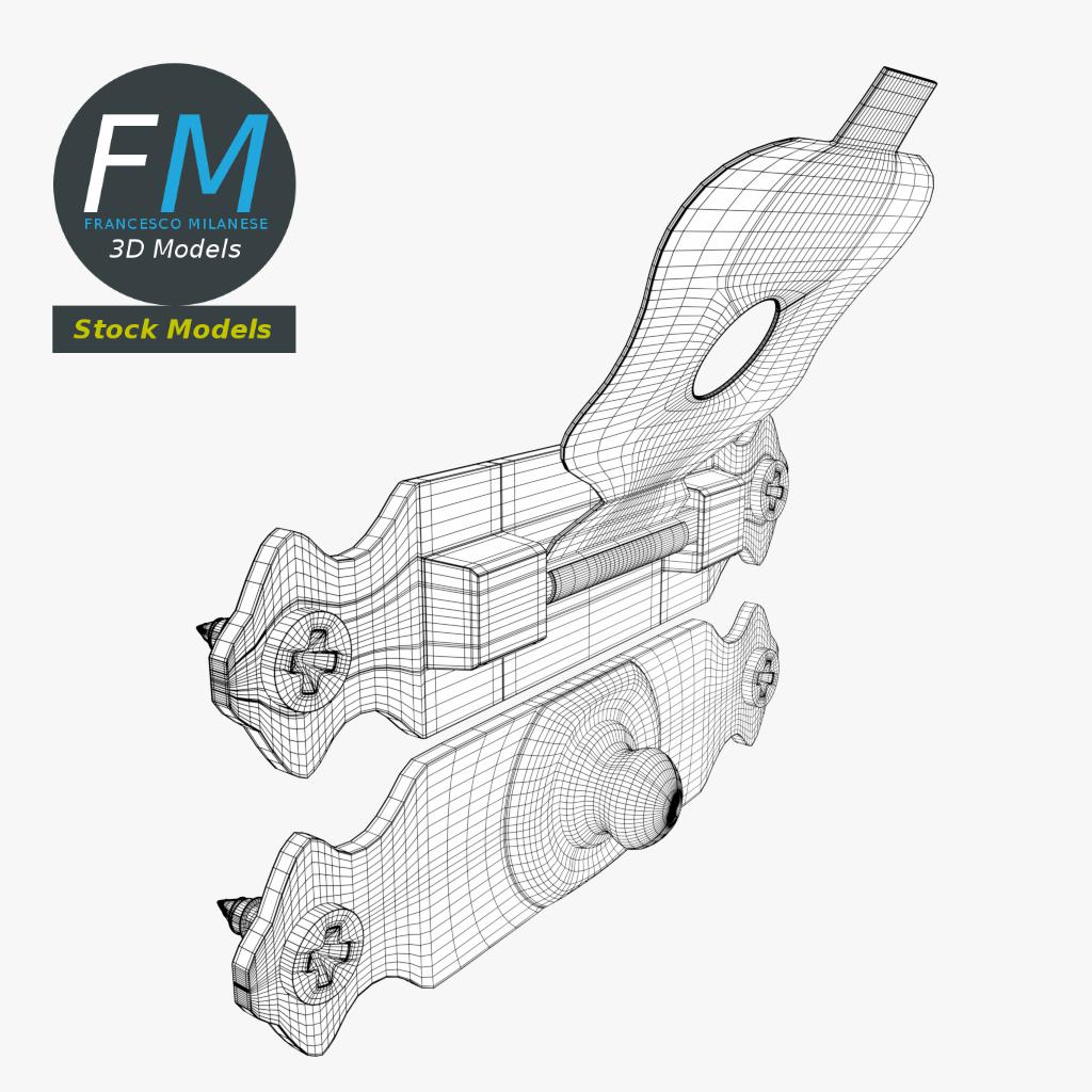 3D-Modell - Kleiner Truhenverschluss - 08
