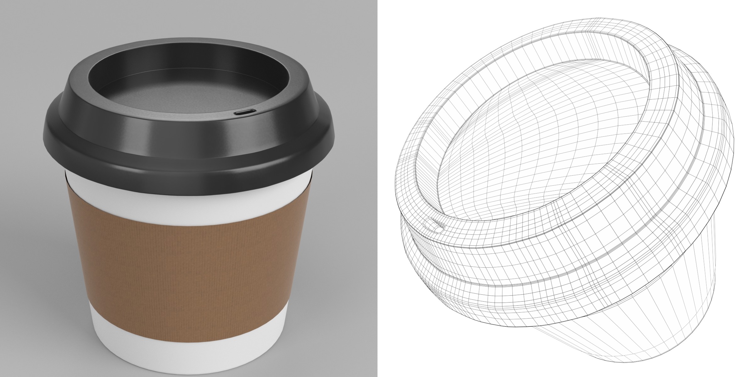 3D-Modell - Kleiner Kaffee-Reisebecher