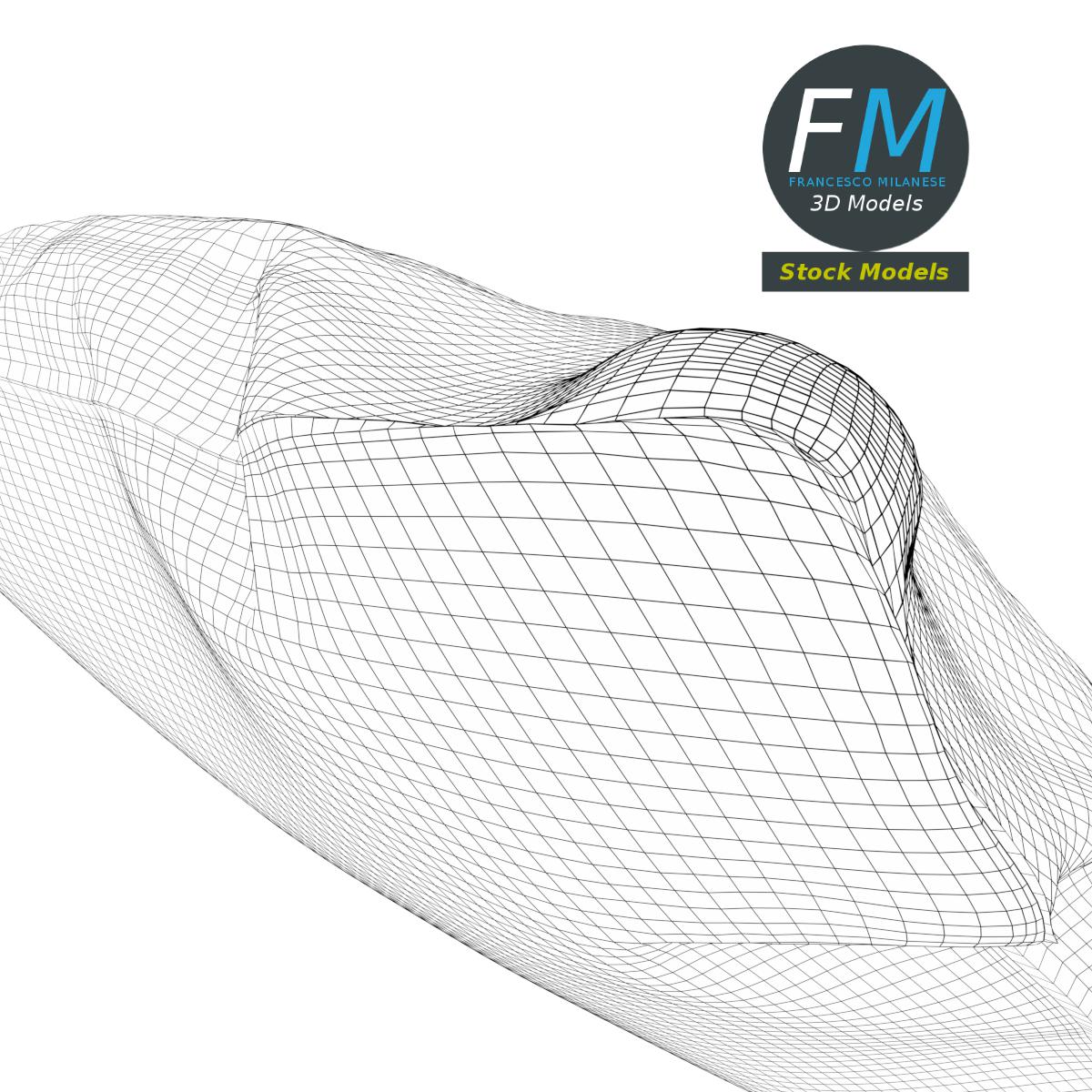 3D-Modell - Kleines Kissen - 08