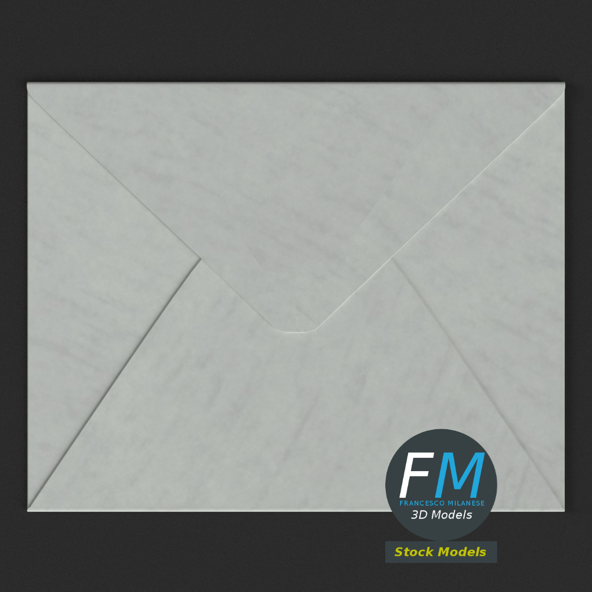3D-Modell - Kleiner geschlossener Briefumschlag - 06