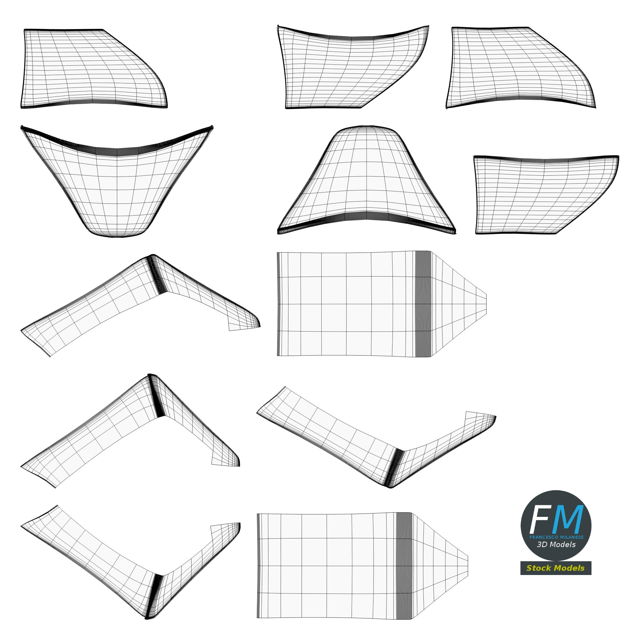 3D-Modell - Kleiner geschlossener Briefumschlag - 11 3D-Modell - Kleiner geschlossener Briefumschlag - 11