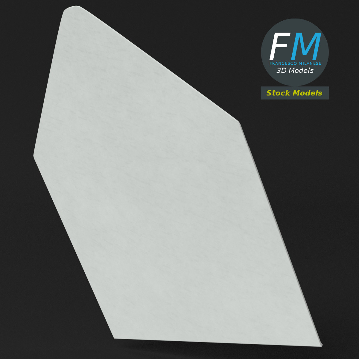 3D-Modell - Kleiner offener Briefumschlag - 05