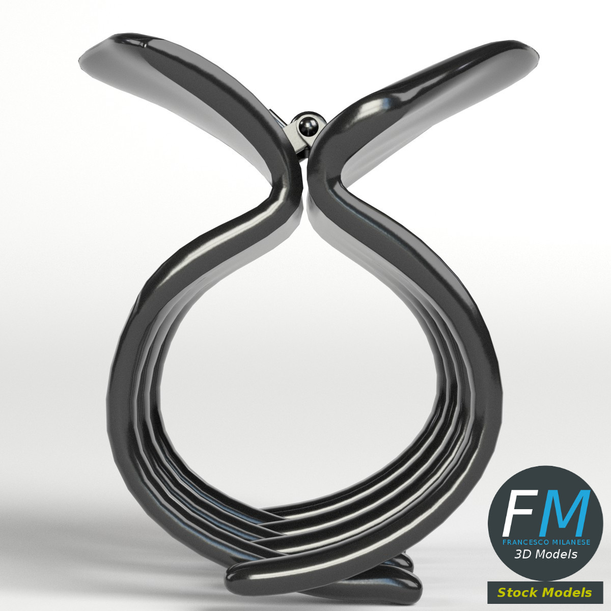 3D-Modell - Kleine Haarklammer - 04