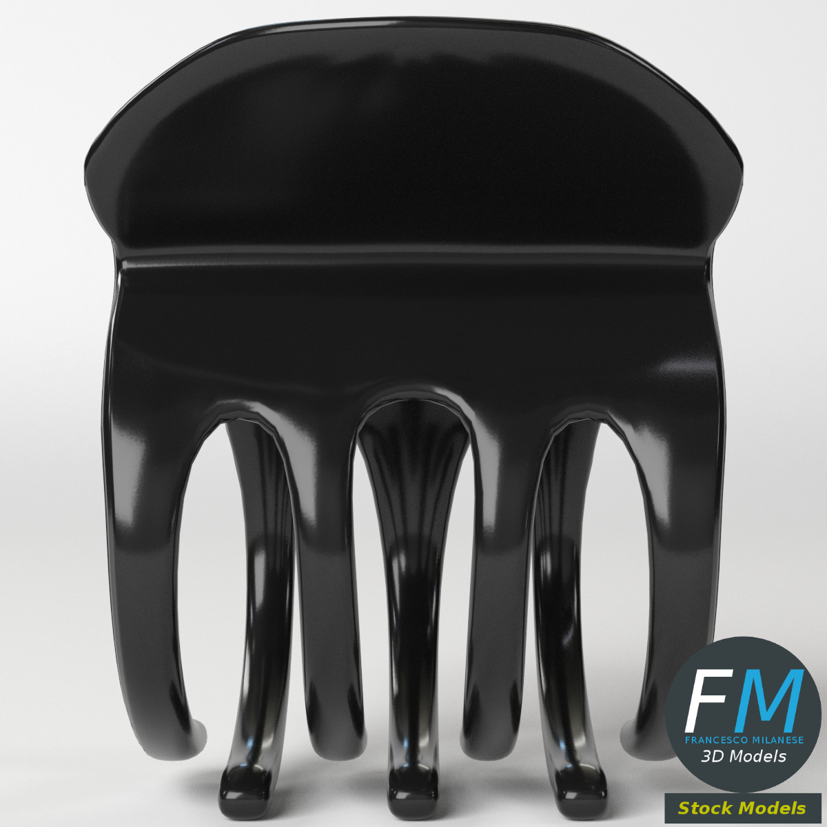 3D-Modell - Kleine Haarklammer - 05