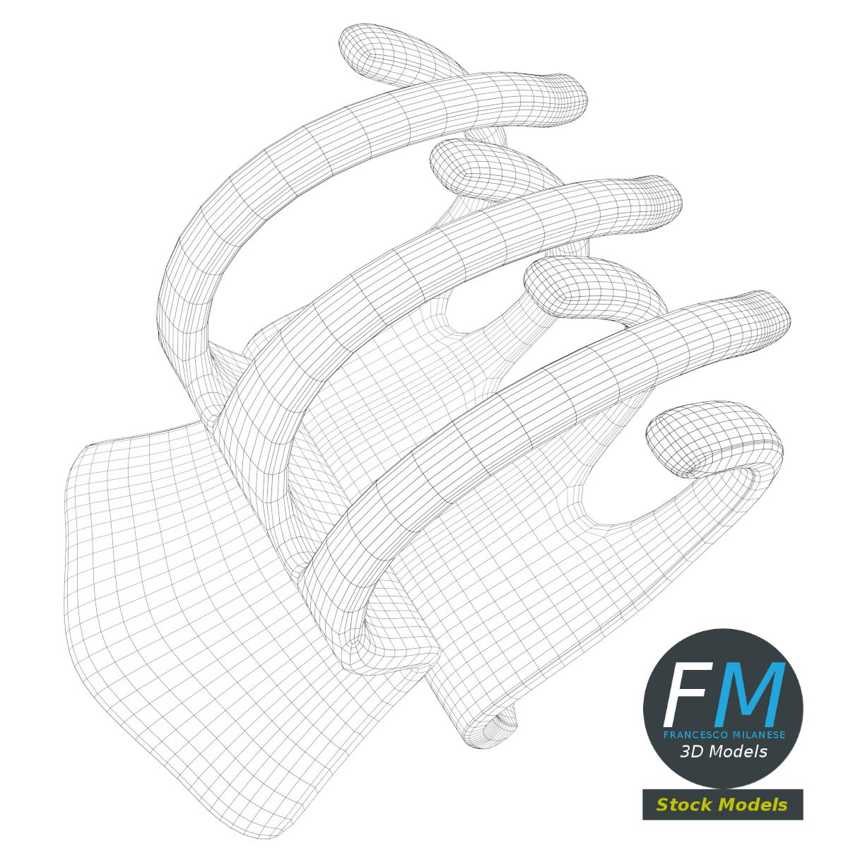 3D-Modell - Kleine Haarklammer - 08