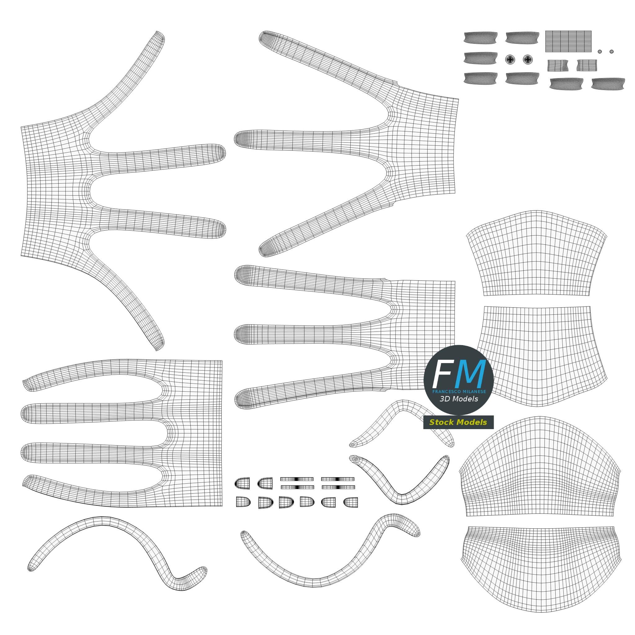 3D-Modell - Kleine Haarklammer - 11 3D-Modell - Kleine Haarklammer - 11