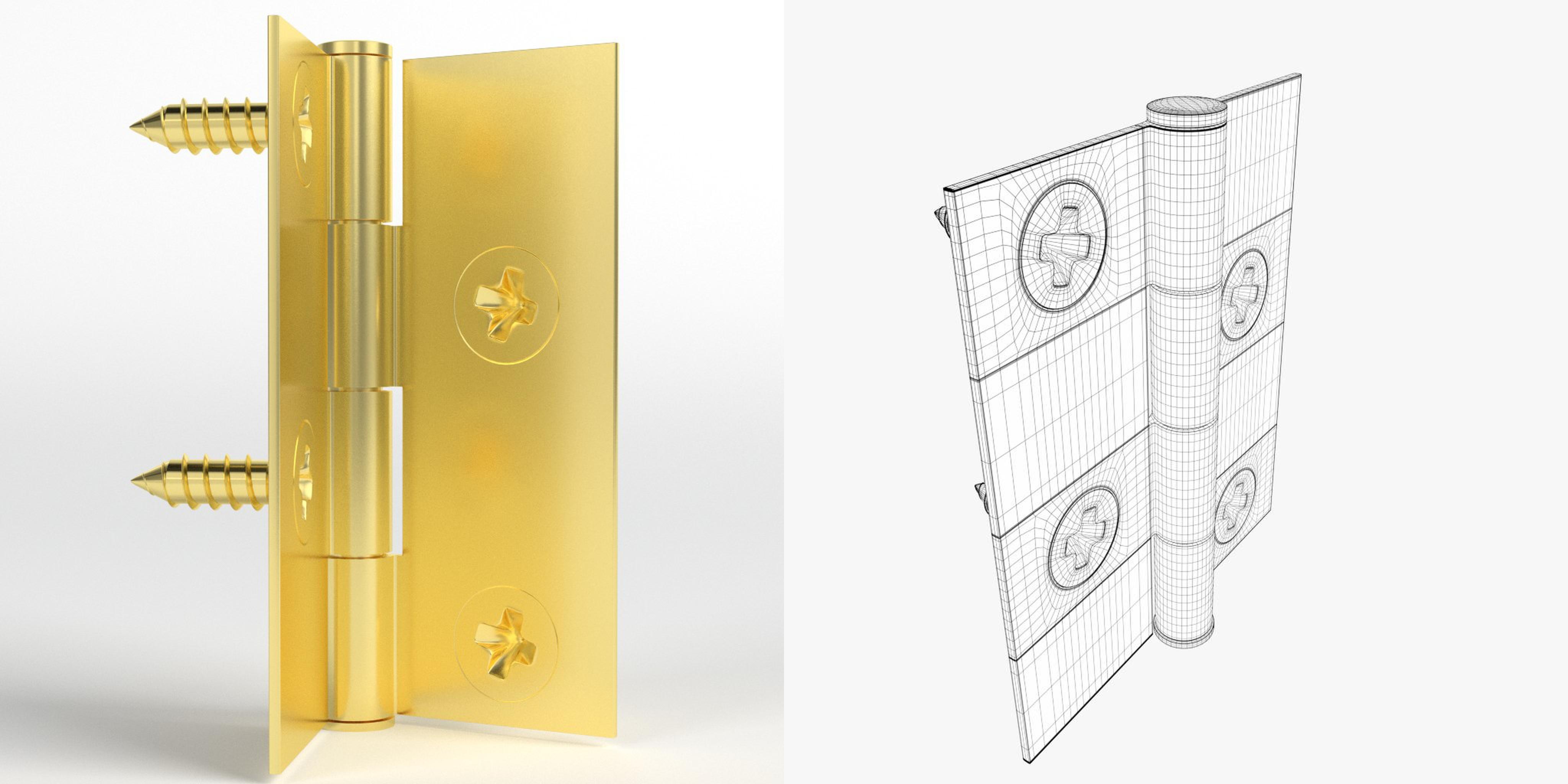 3D-Modell - Kleines Scharnier für Kästen