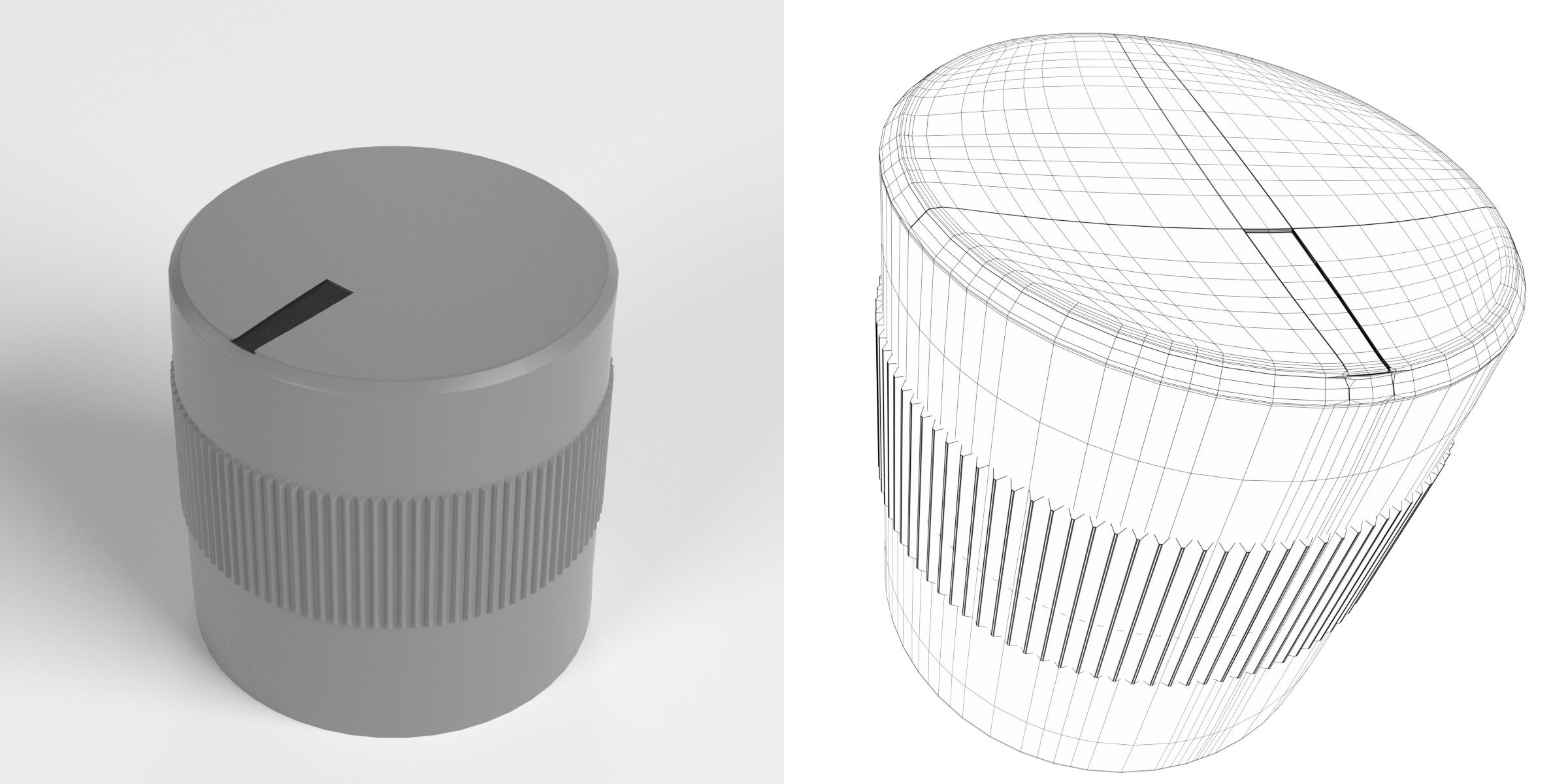 3D-Modell - Kleiner Drehknopf