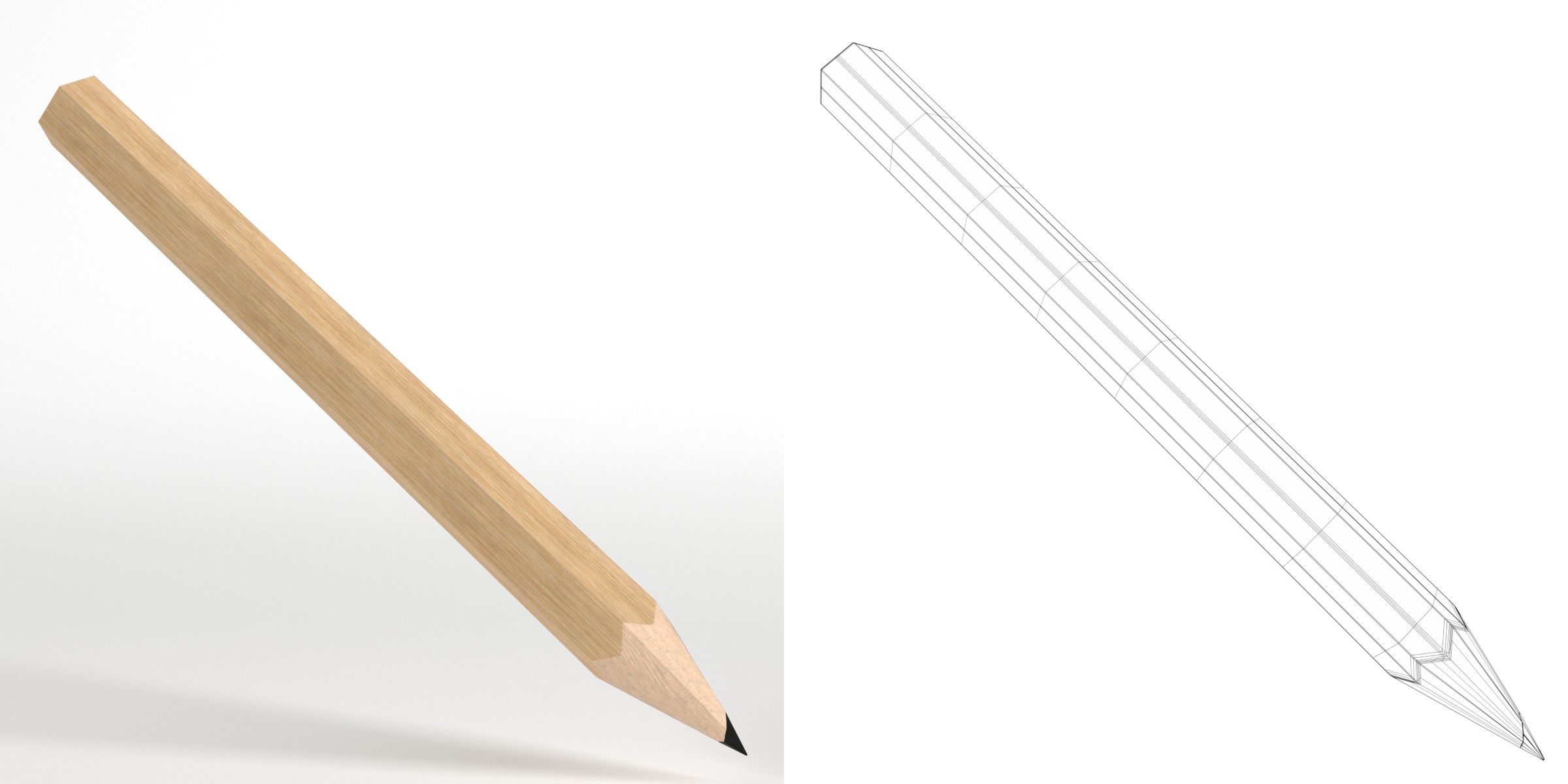 3D-Modell - Kleiner Bleistift