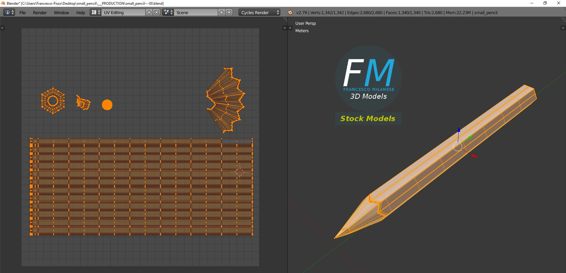 3D-Modell - Kleiner Bleistift - 10