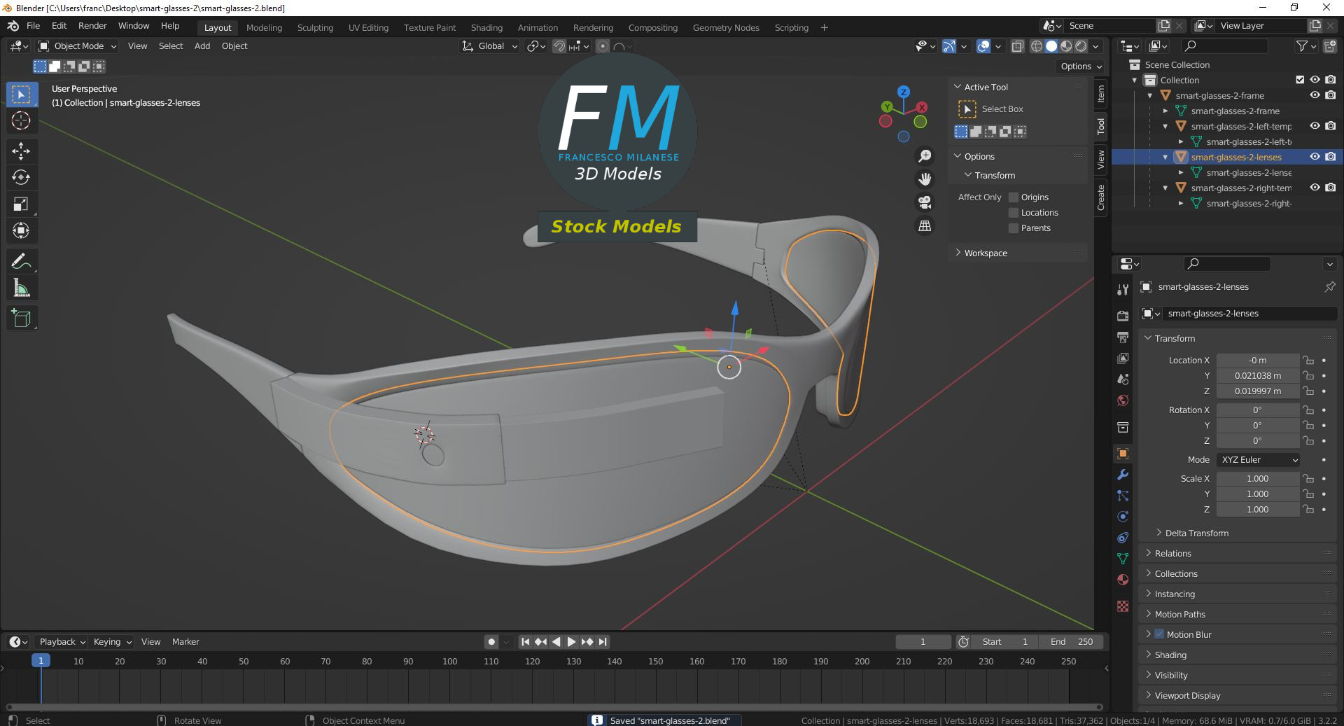 3D-Modell - Smart-Brille - 09