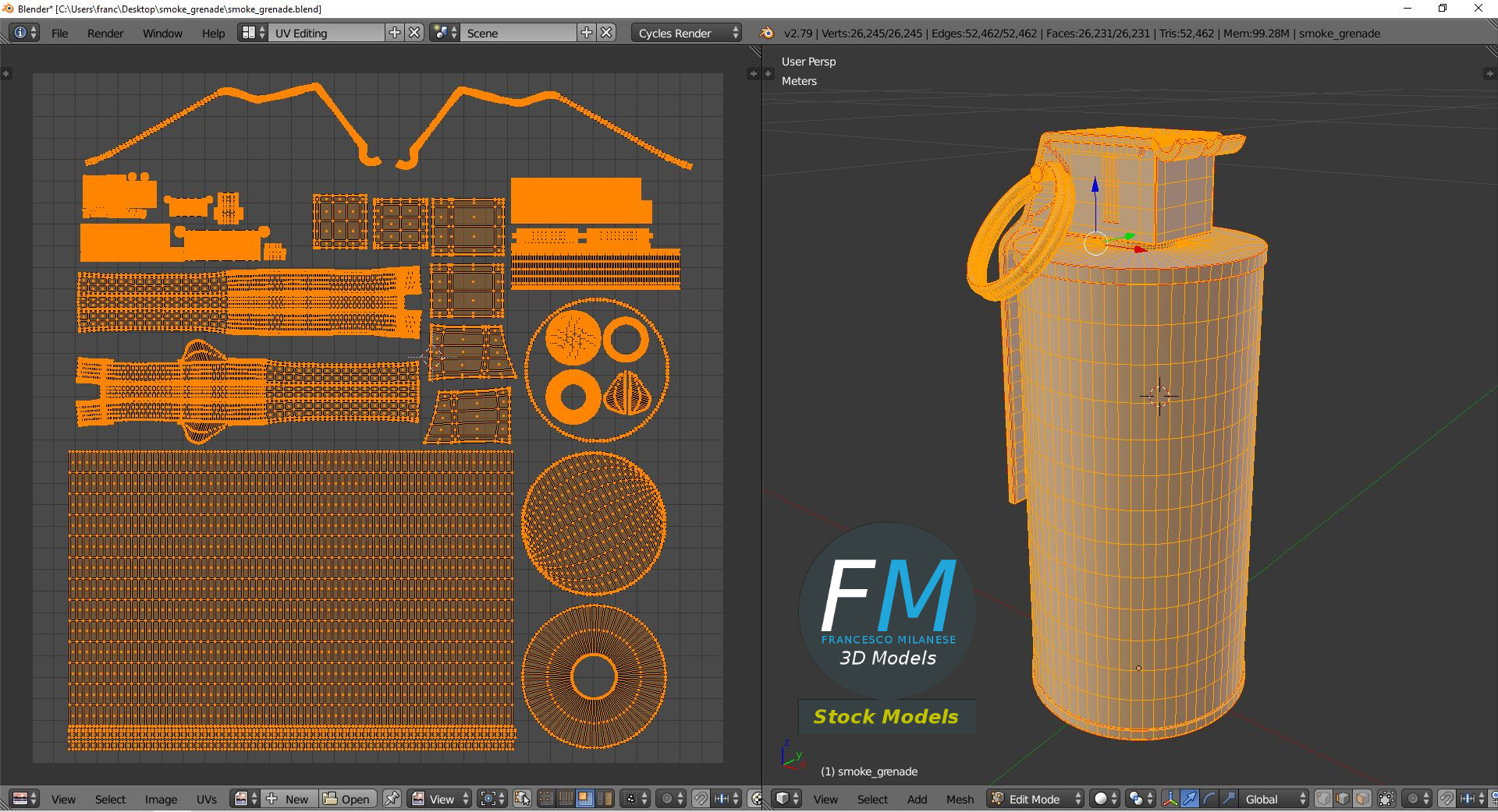 3D-Modell - Rauchgranate - 10