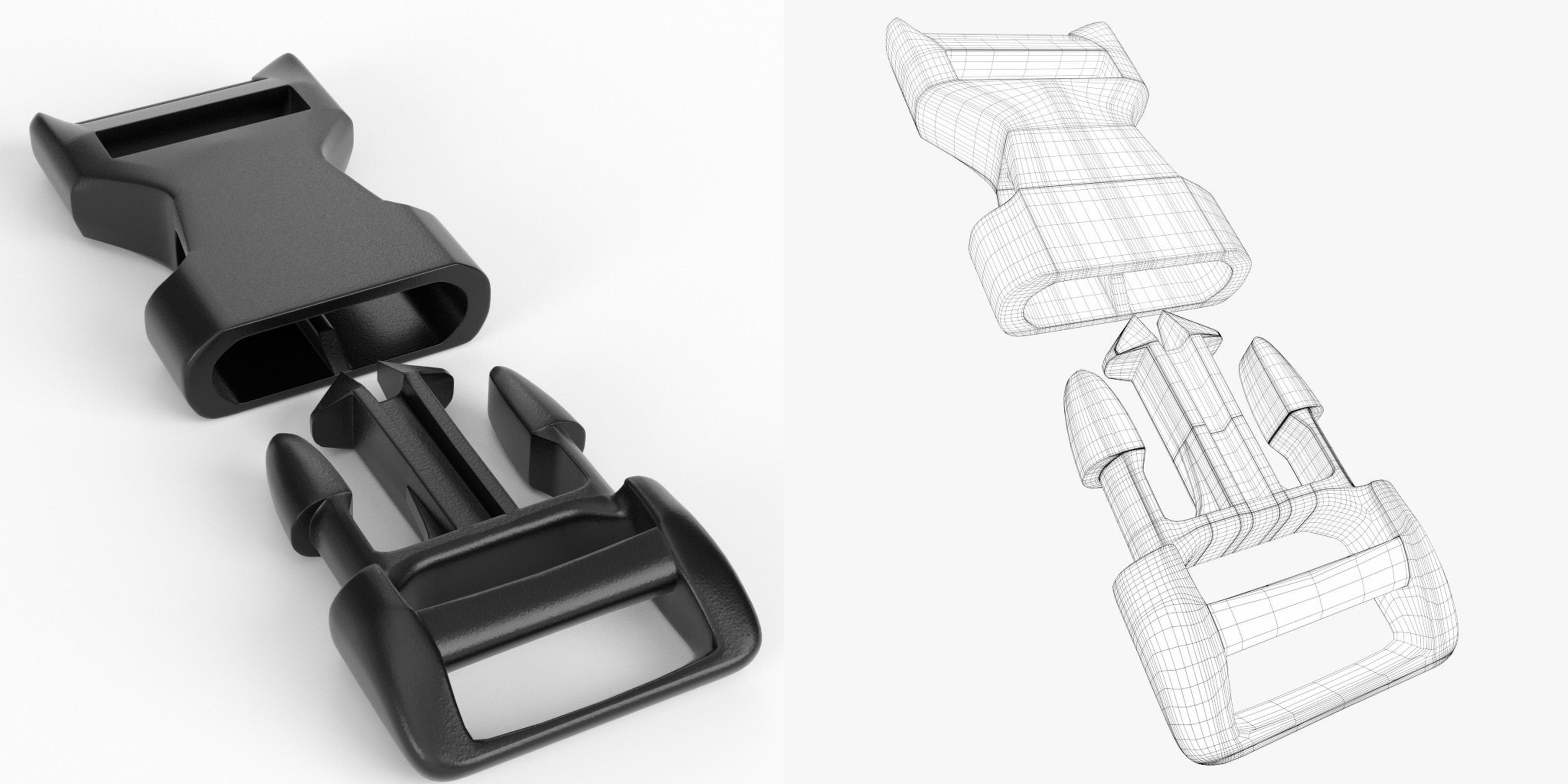 3D-Modell - Steckschnalle