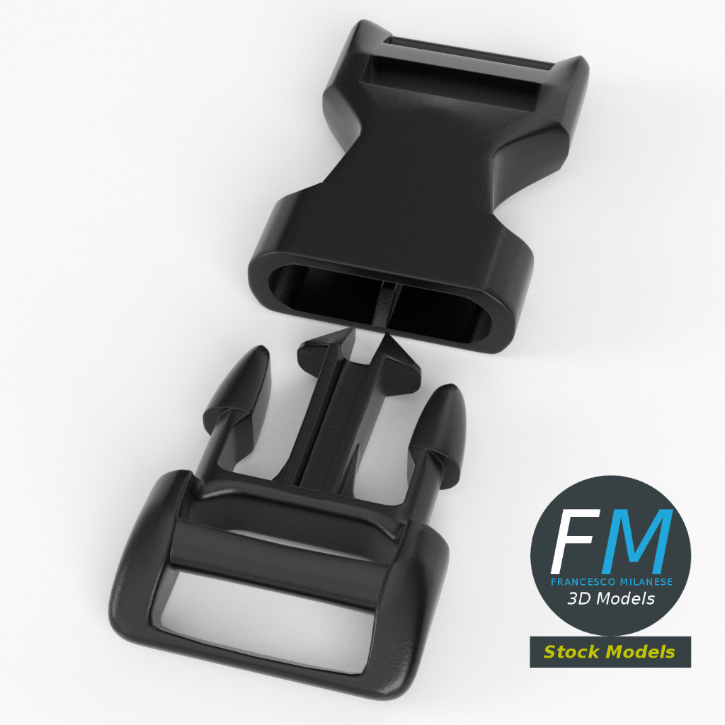 3D-Modell - Steckschnalle - 02