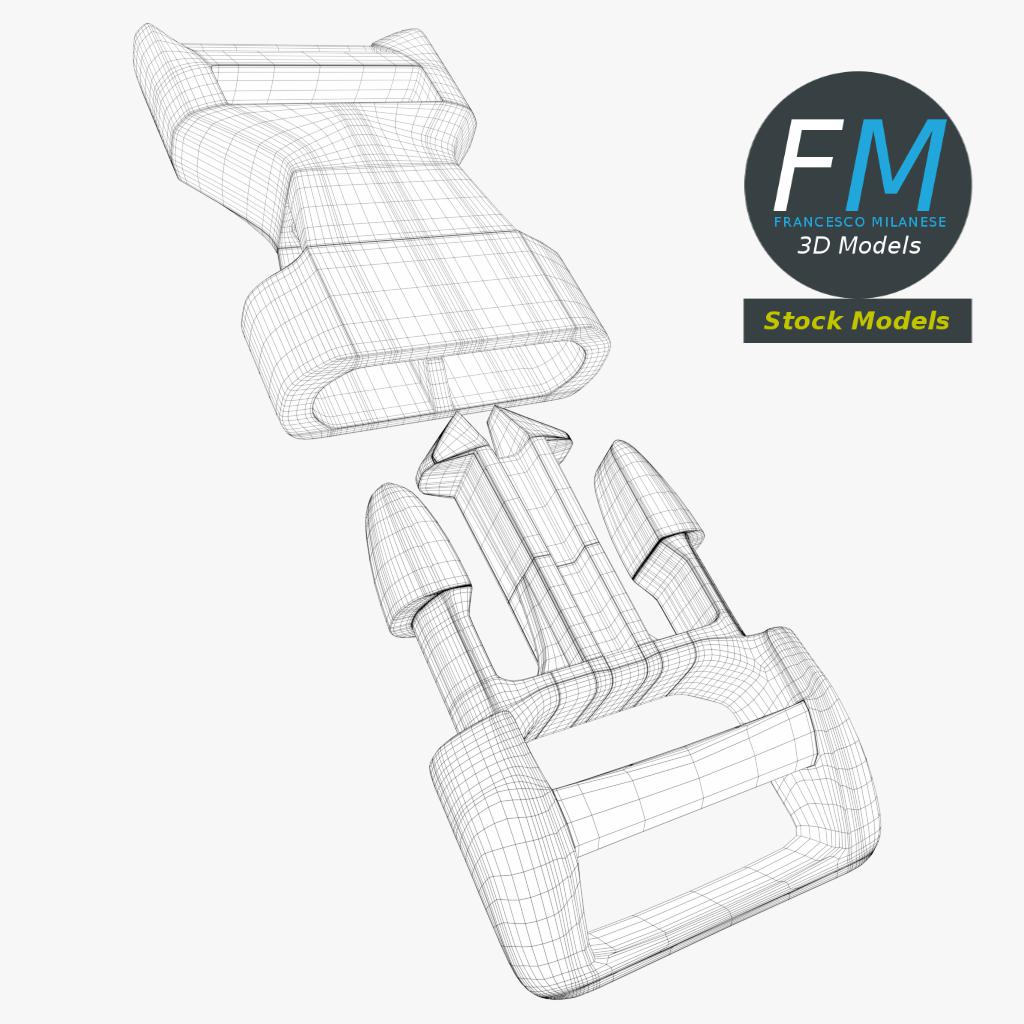 3D-Modell - Steckschnalle - 07