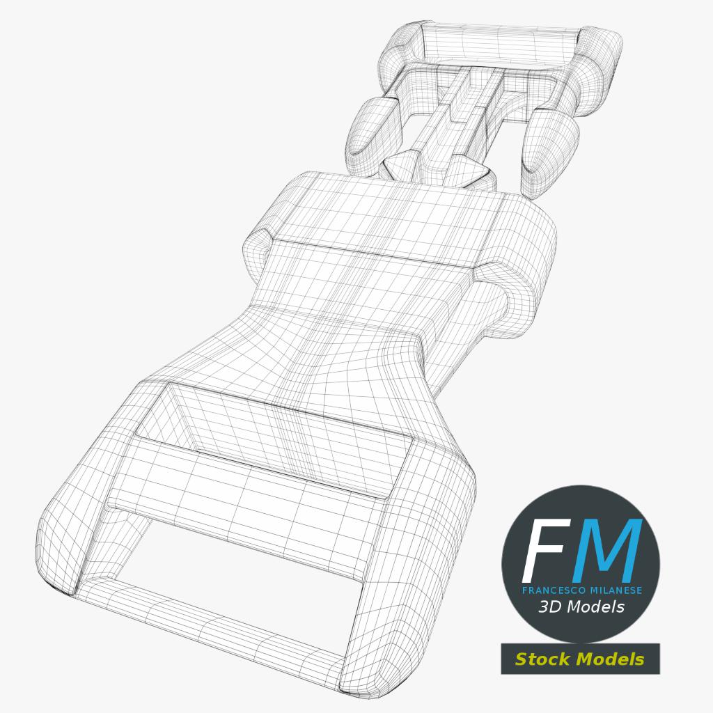 3D-Modell - Steckschnalle - 08