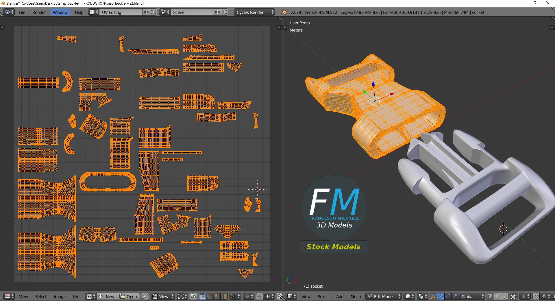 3D-Modell - Steckschnalle - 10