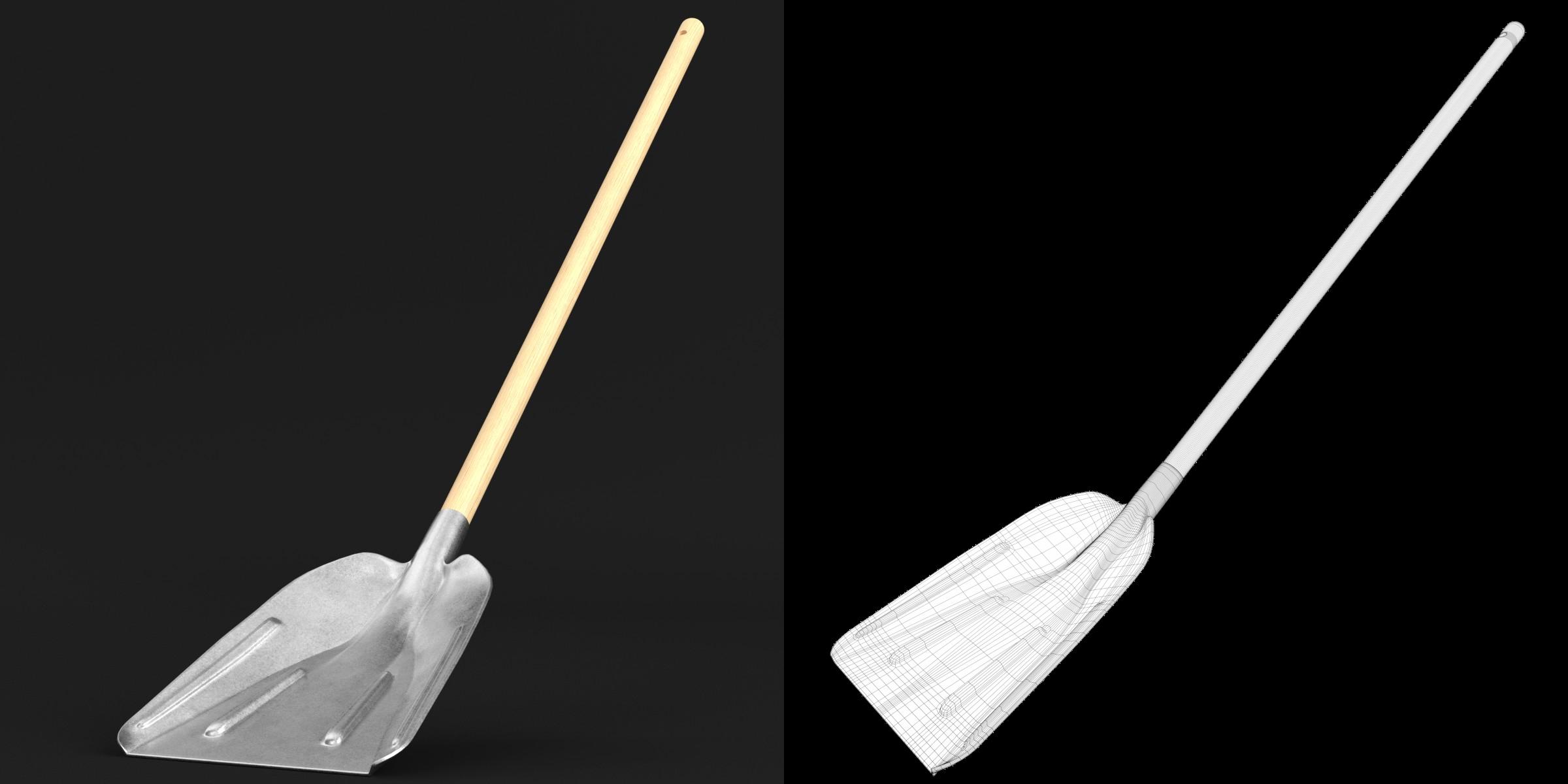 3D-Modell - Schneeschaufel