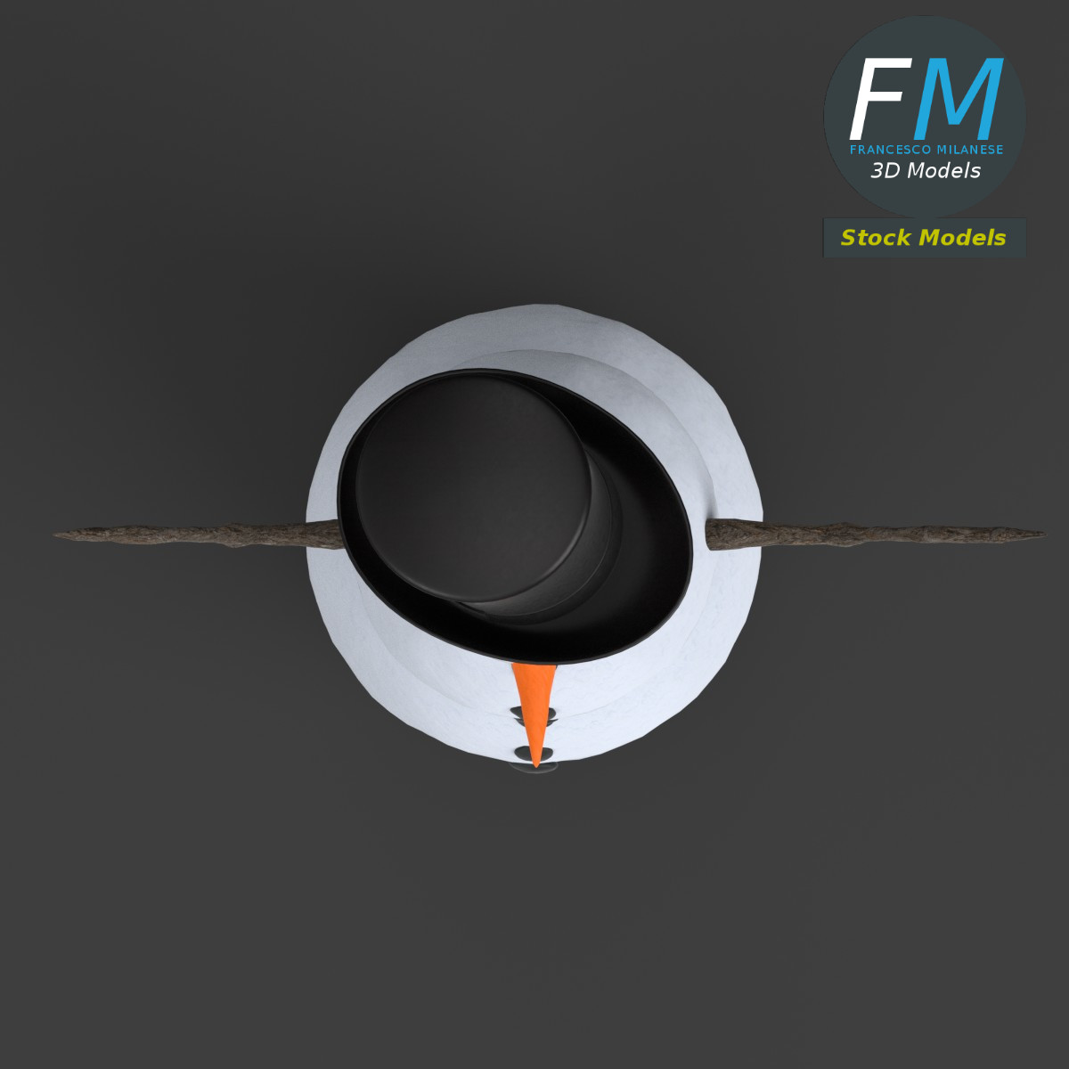 3D-Modell - Schneemann - 06