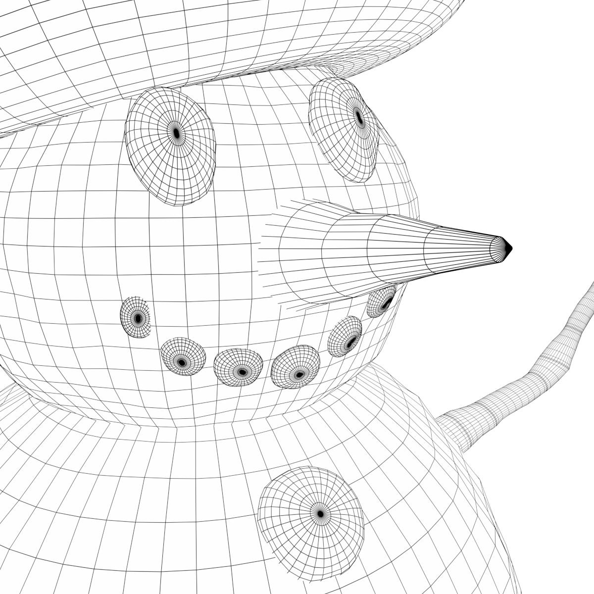 3D-Modell - Schneemann - 08