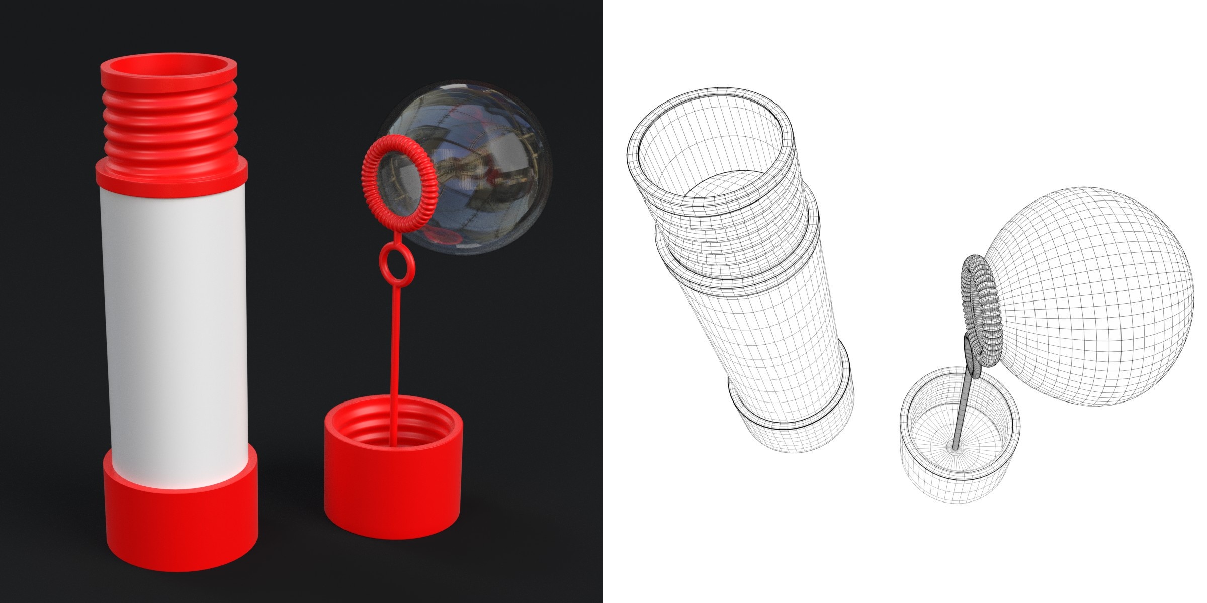3D-Modell - Seifenblasen-Set