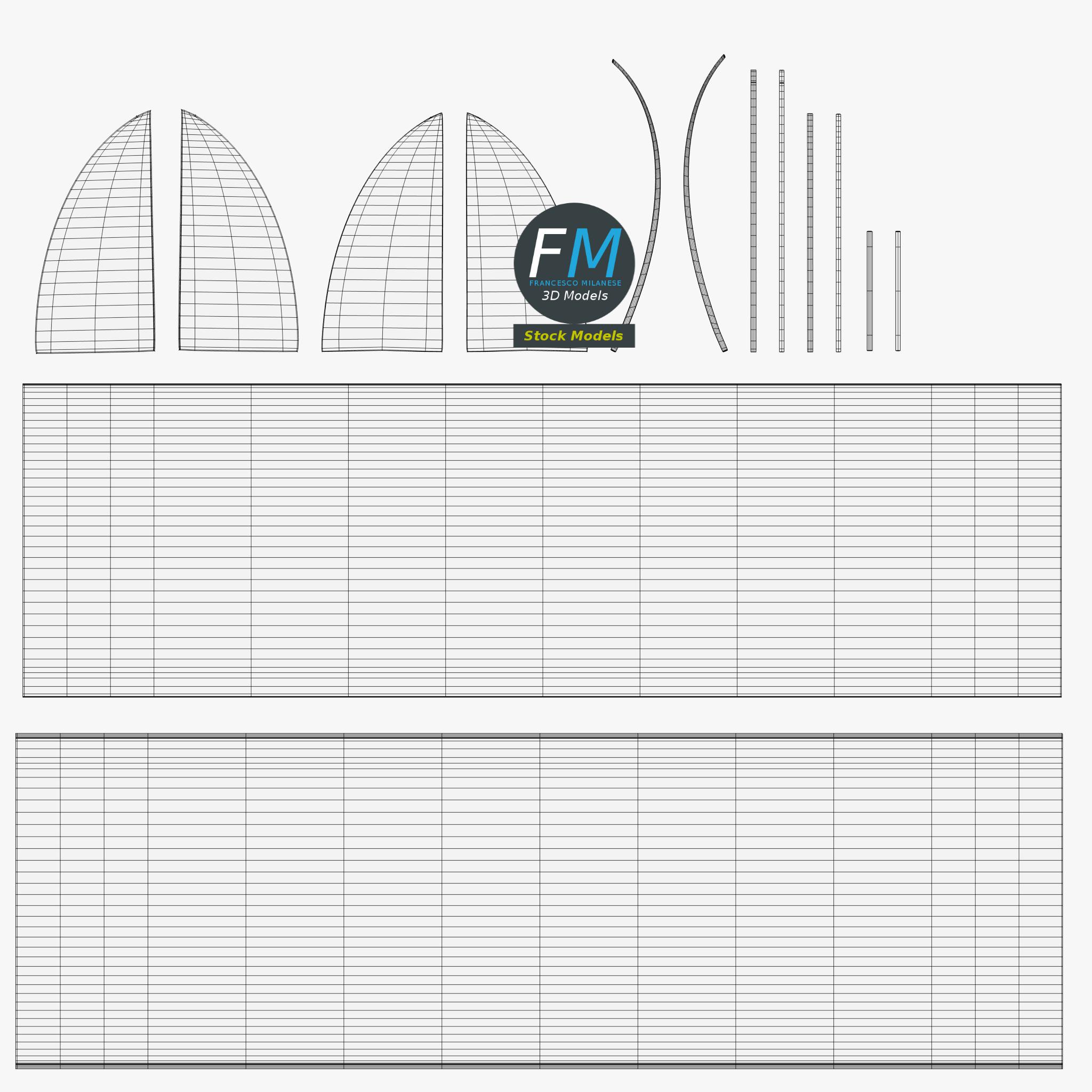 3D-Modell - Fußball-Auswechselbank - 12 3D-Modell - Fußball-Auswechselbank - 12