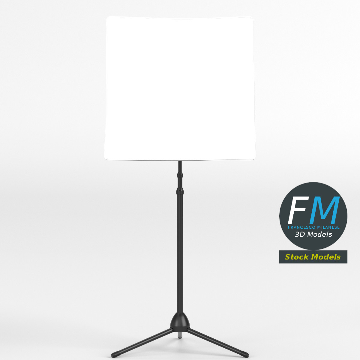 3D-Modell - Softbox-Lampe auf Stativ - 03