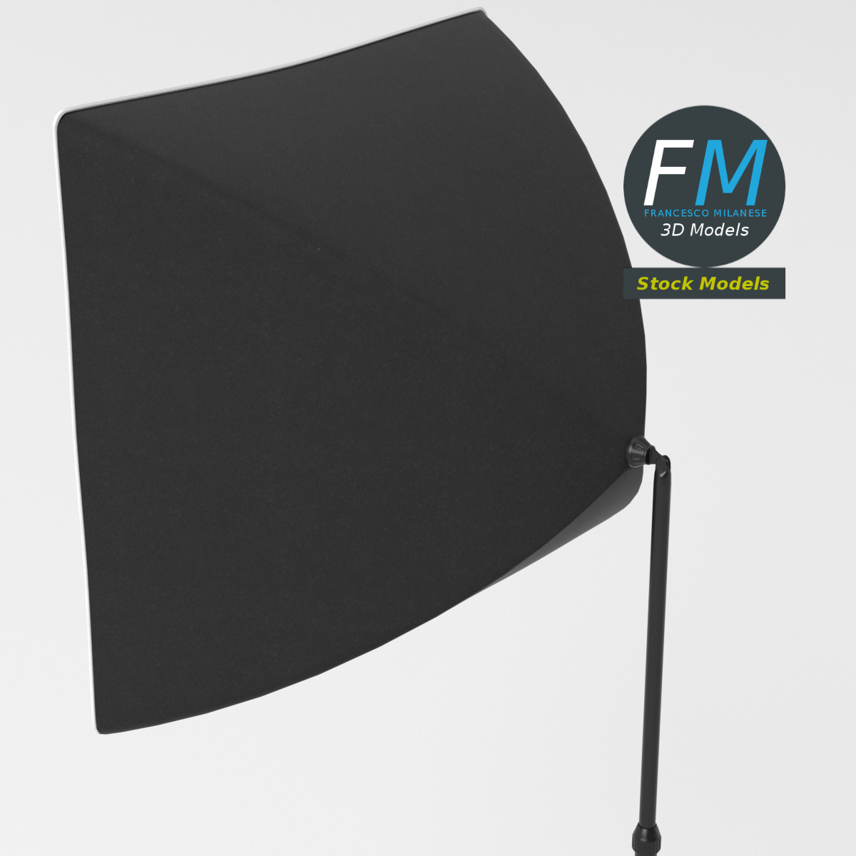 3D-Modell - Softbox-Lampe auf Stativ - 05