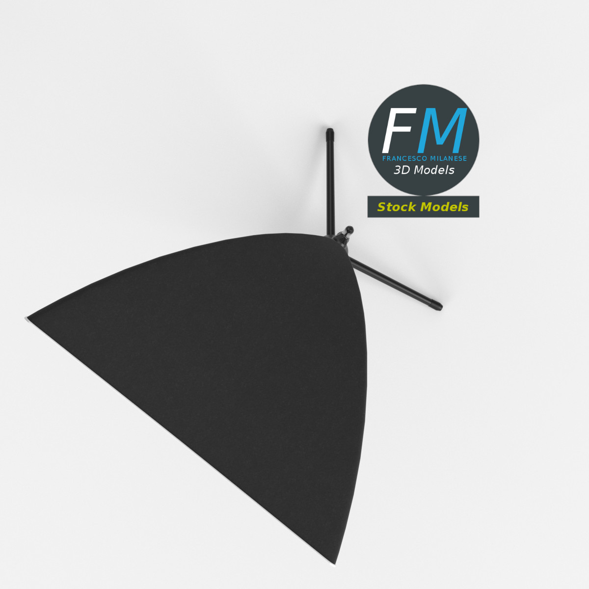 3D-Modell - Softbox-Lampe auf Stativ - 06