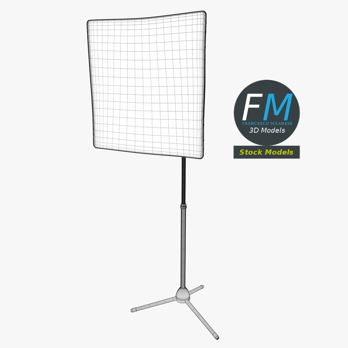 3D-Modell - Softbox-Lampe auf Stativ - 07