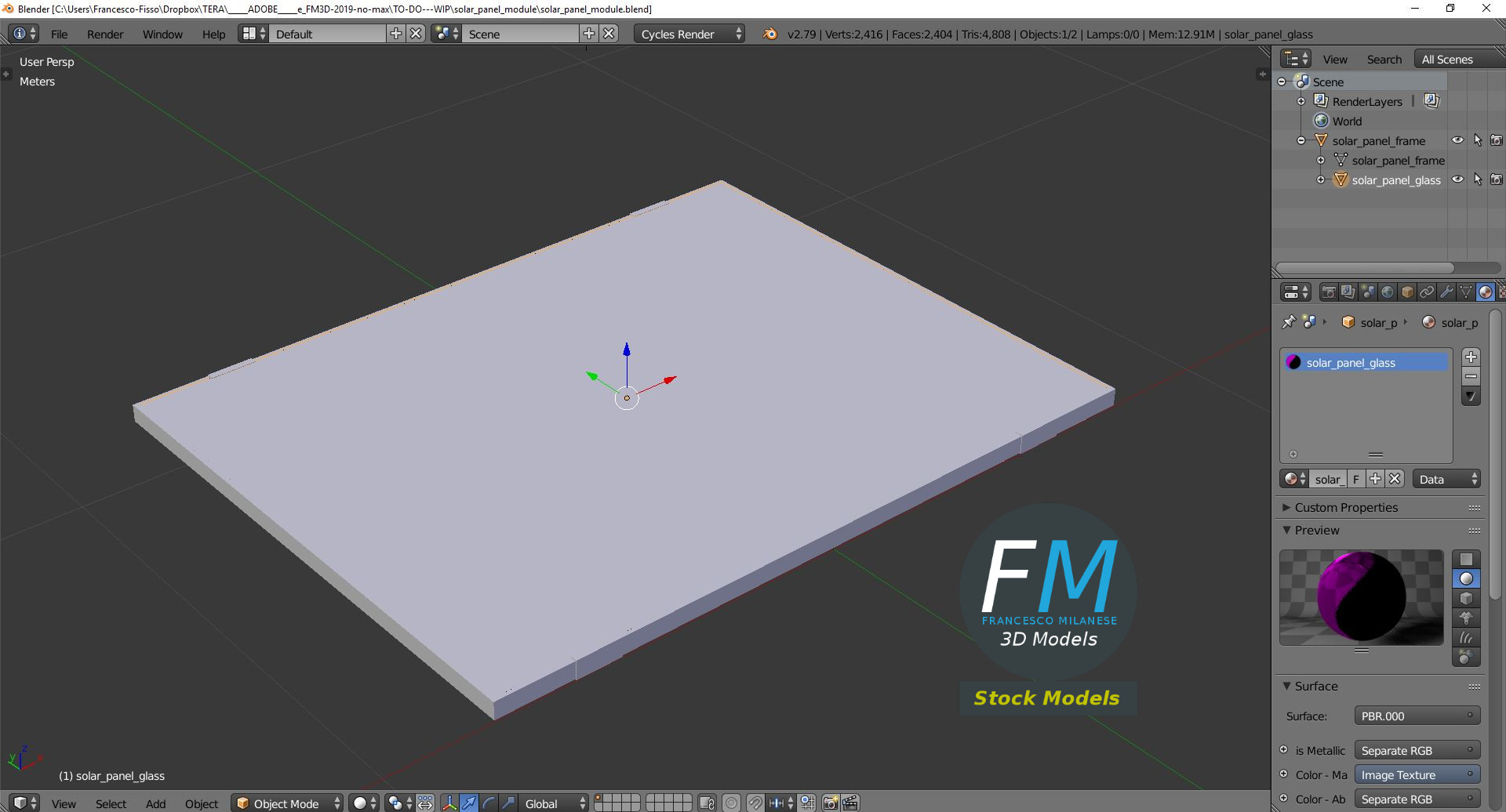 3D-Modell - Solarmodul - 09