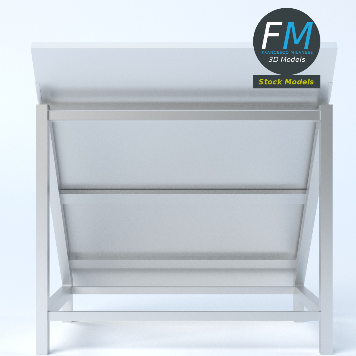 3D-Modell - Solarmodul auf Ständer - 05