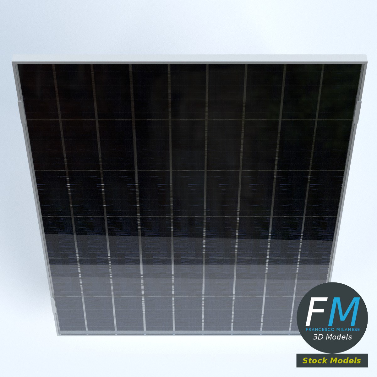 3D-Modell - Solarmodul auf Ständer - 06