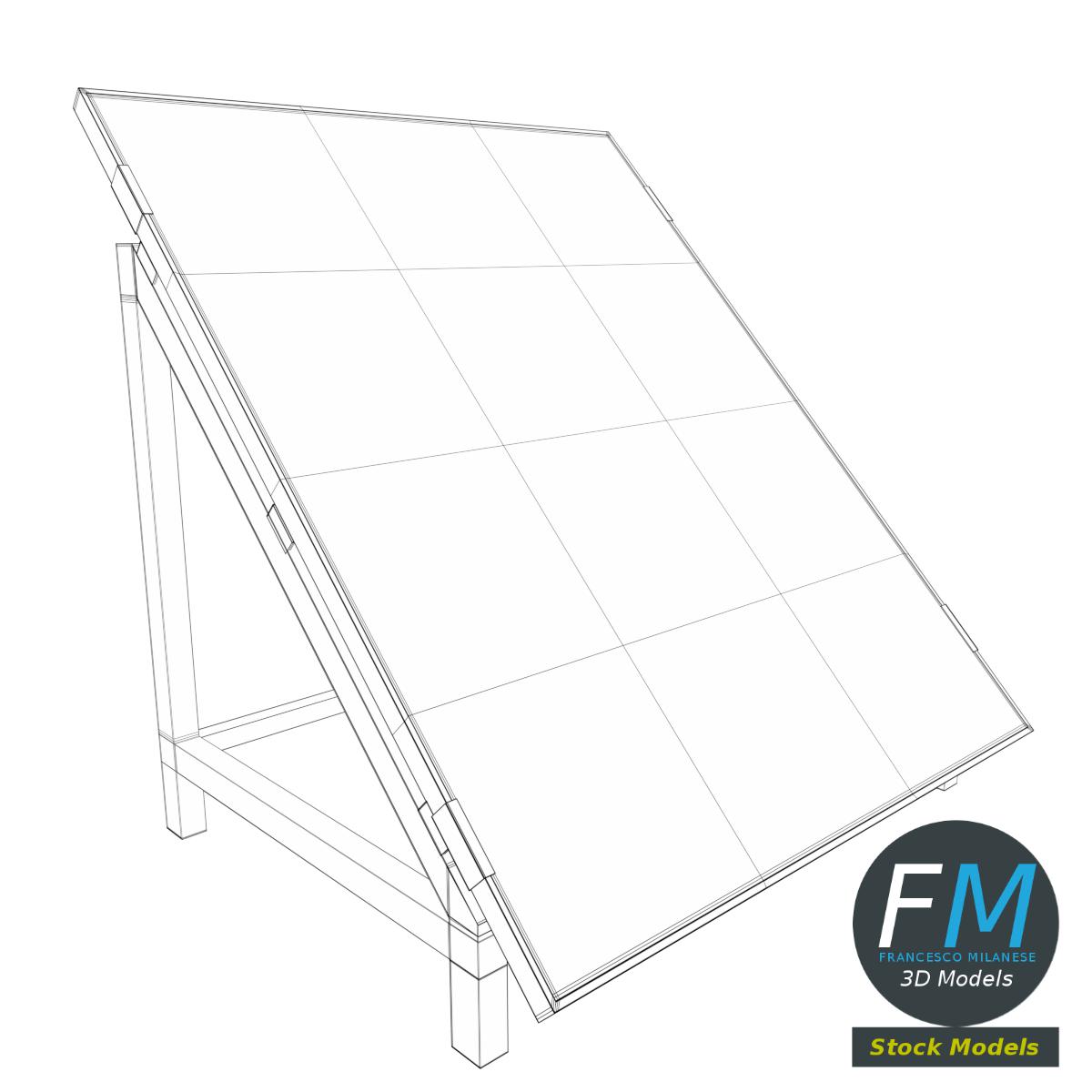 3D-Modell - Solarmodul auf Ständer - 07