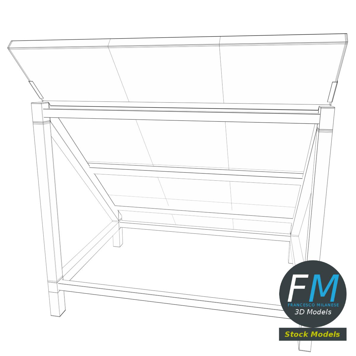 3D-Modell - Solarmodul auf Ständer - 08