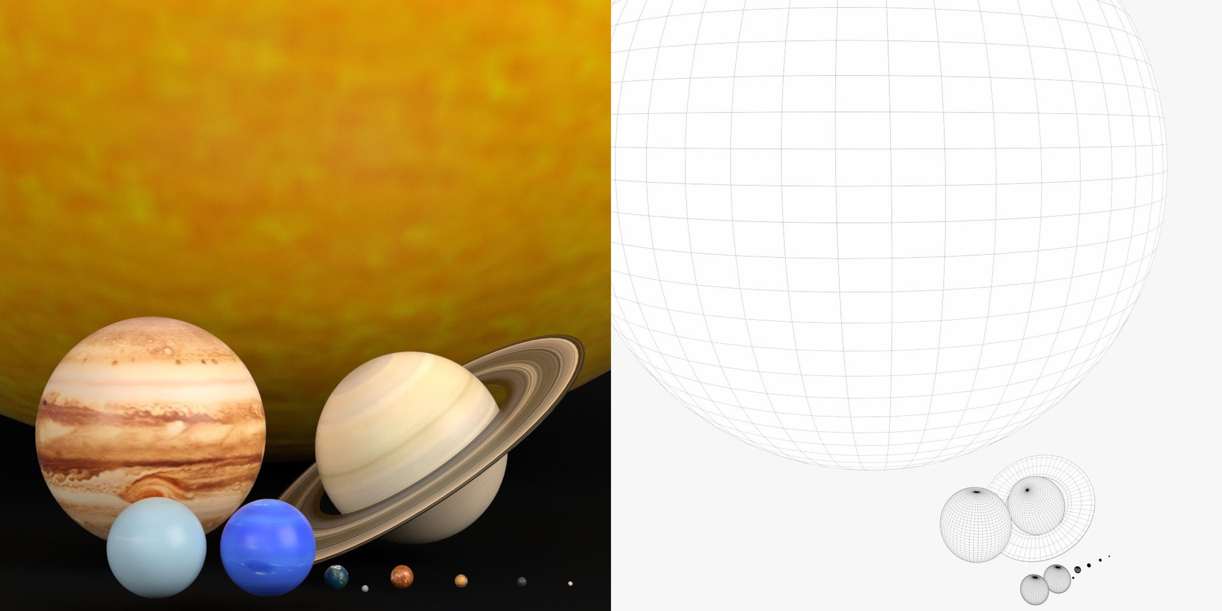 3D-Modell - Sonnensystem